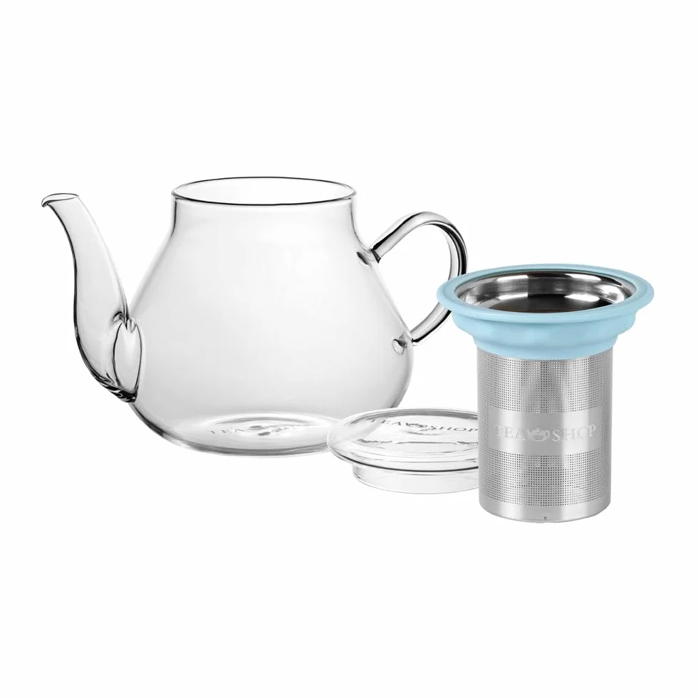 TEA SHOP - Tetera All in One Arabia 0,6L - De porcelana con infusor - Filtro de acero inoxidable - Accesorios para té o infusiones