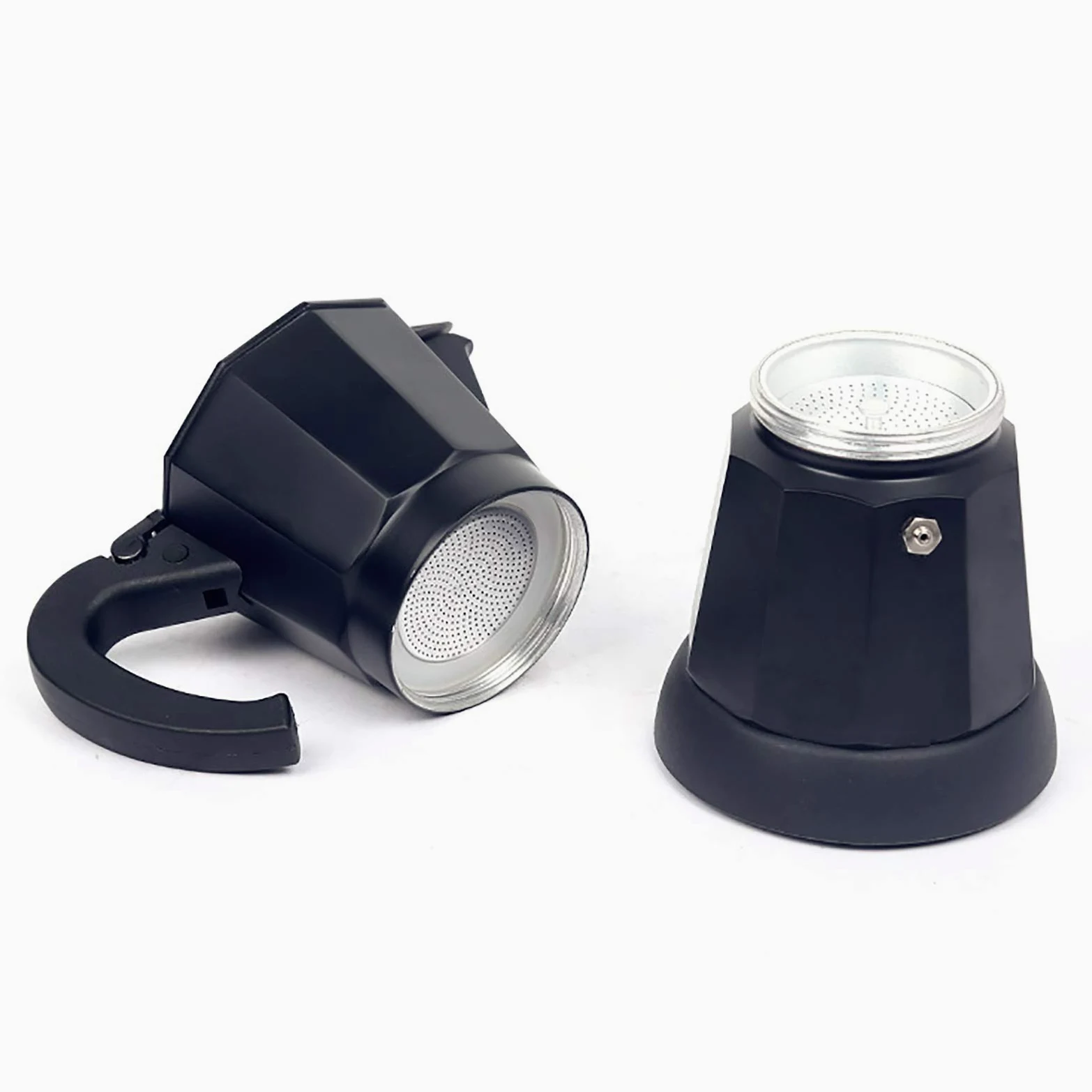 Máquina de Café Espresso Eléctrica Automática de 300 ml, con Base Separada, Aluminio, Cafetera Espresso Eléctrica Moca, 220-240 V