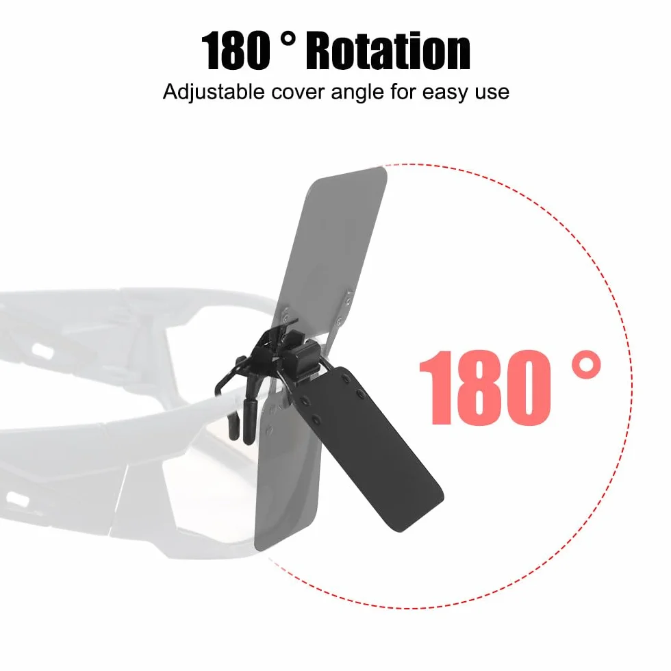DONGKER Clip oclusor para gafas de tiro, 2 piezas de ángulo ajustable de 180° para gafas de tiro para entrenamiento deportivo