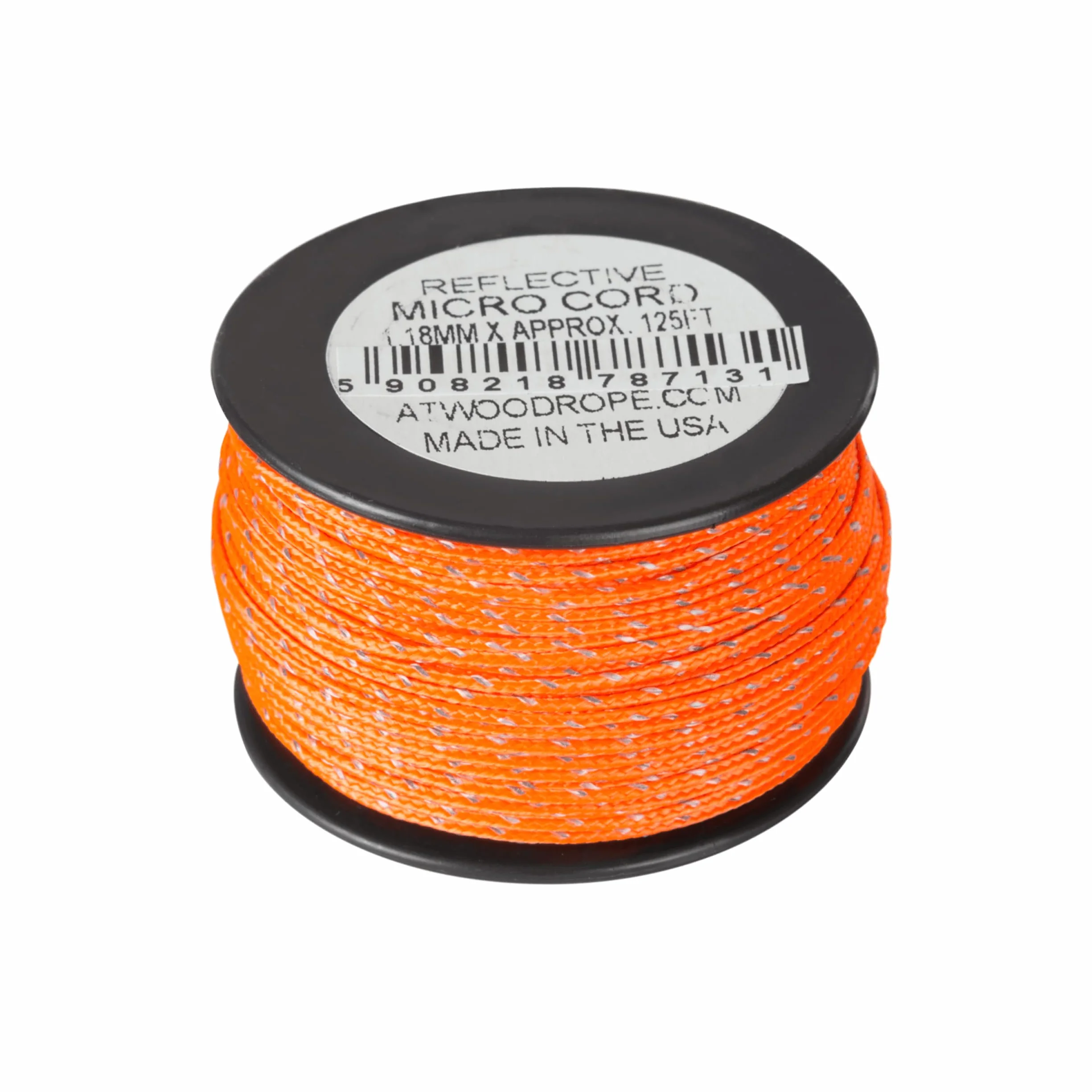 Helikon-Tex Atwood Rope MFG Micro Reflective Cord 1.18 mm 125ft Neon Orange