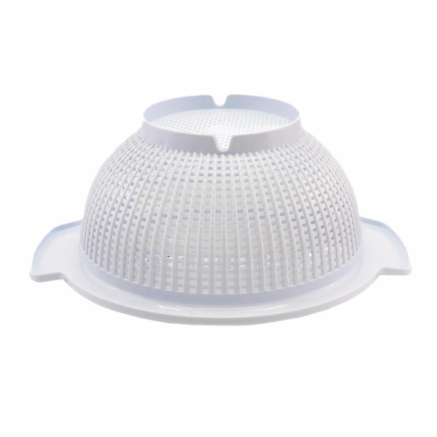 CABLEPELADO Escurridor de Verduras y Pasta, Colador de Cocina con Drenaje, Diámetro Superior 23 cm, Plástico Libre de BPA, Apto para Lavavajillas, Blanco