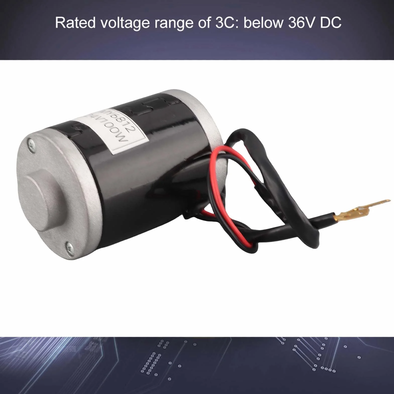 Keenso MY6812 24V 100W Motor Eléctrico Cepillado con Polea de Correa para Scooter Eléctrico