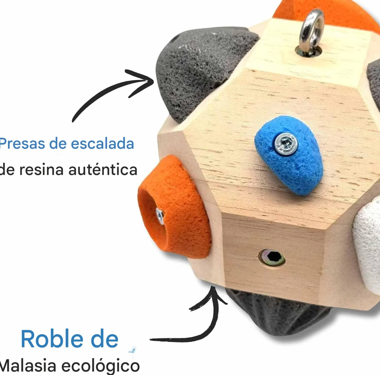 Bloque de Boulder Hecho a Mano - Bola 3D de Entrenador de Fuerza de Dedos Portátil