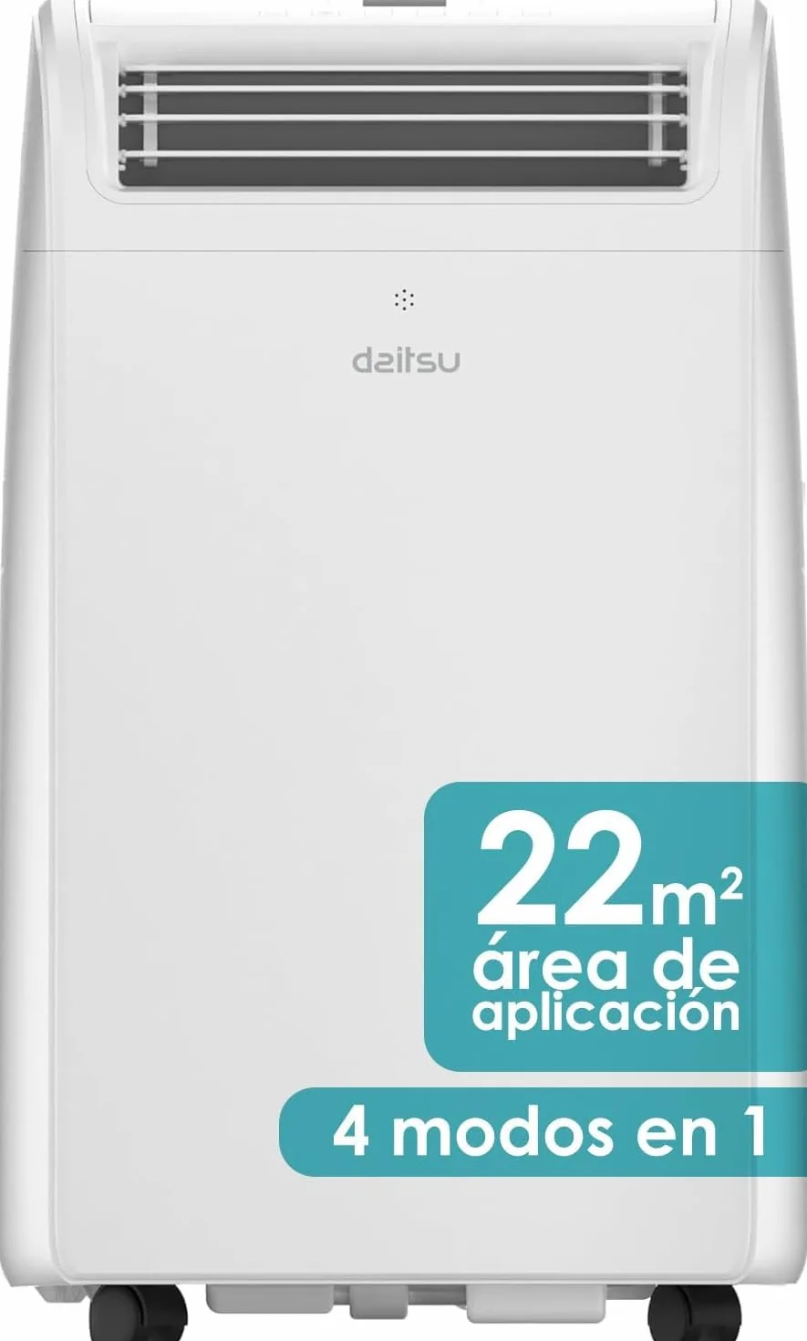 Daitsu - Aire Acondicionado Portátil 4 en 1 Frío, Calor, Deshumidificador y Ventilador | Aeris Dual APD-09FCXB | Compacto y Silencioso | Mando a Distancia (Cobertura 22 m² (Frío/Calor))