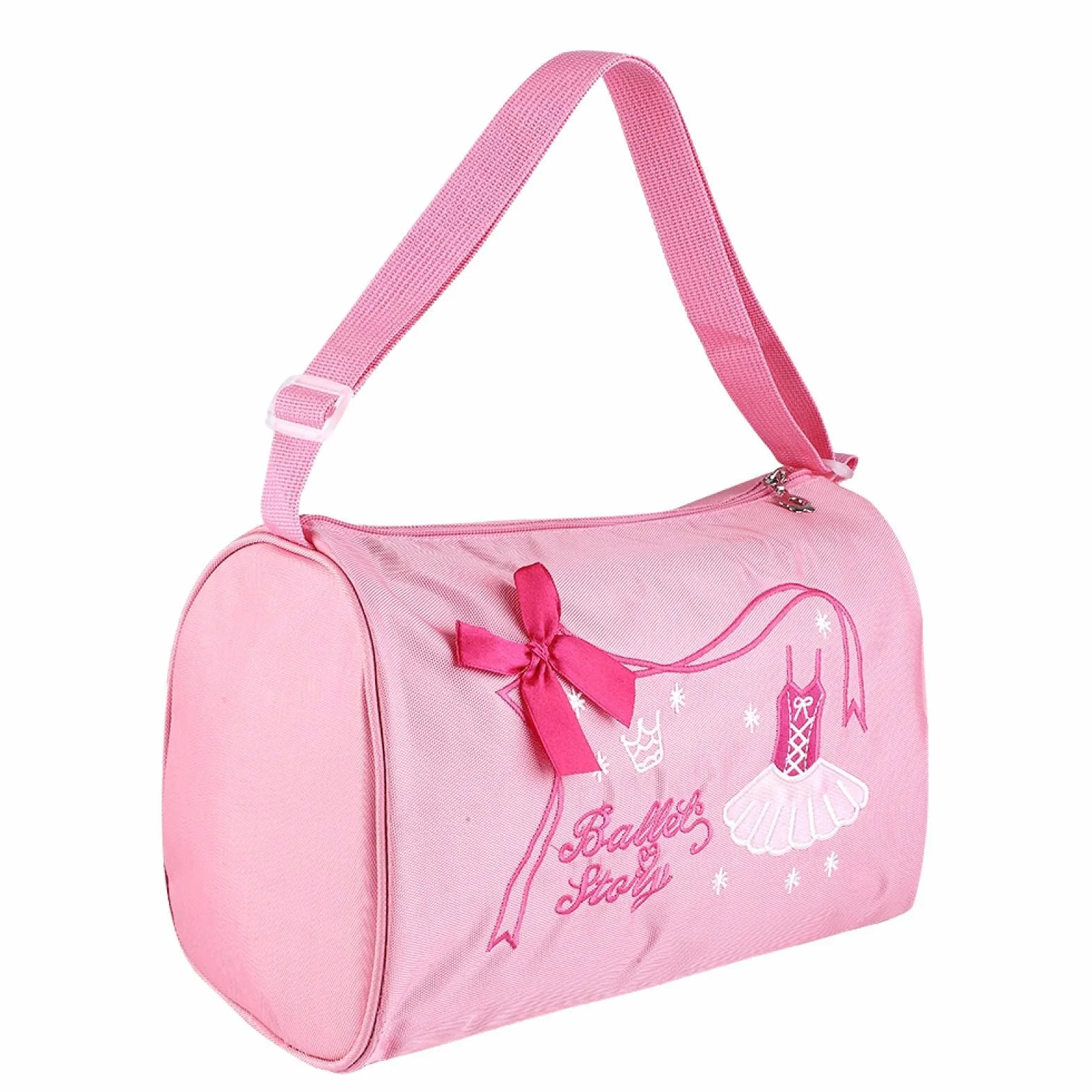 Bolsa Deportiva Para Niñas Ballet Baile Gran Capacidad Ajustable Bolso Hombro Danza Natación (Rosa)