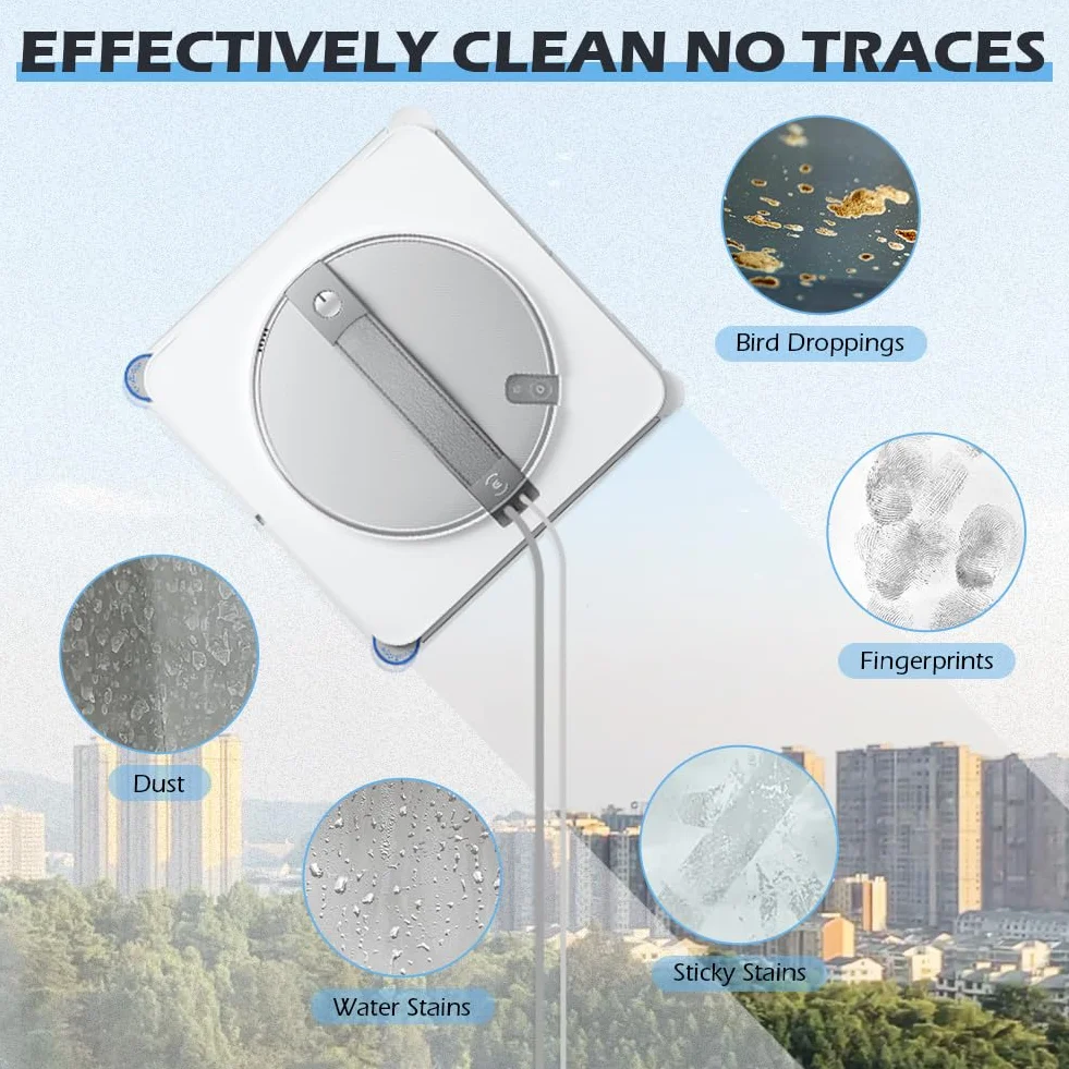 AUYAO 10 Piezas para Ecovacs Winbot W1/W1S/W1S Pro/W2/W2S Pro, Paño de Limpieza Kit, Paños de Limpieza de Ventanas, Limpiacristales Almohadillas de Limpieza Reutilizable, Paños para Aspiradoras
