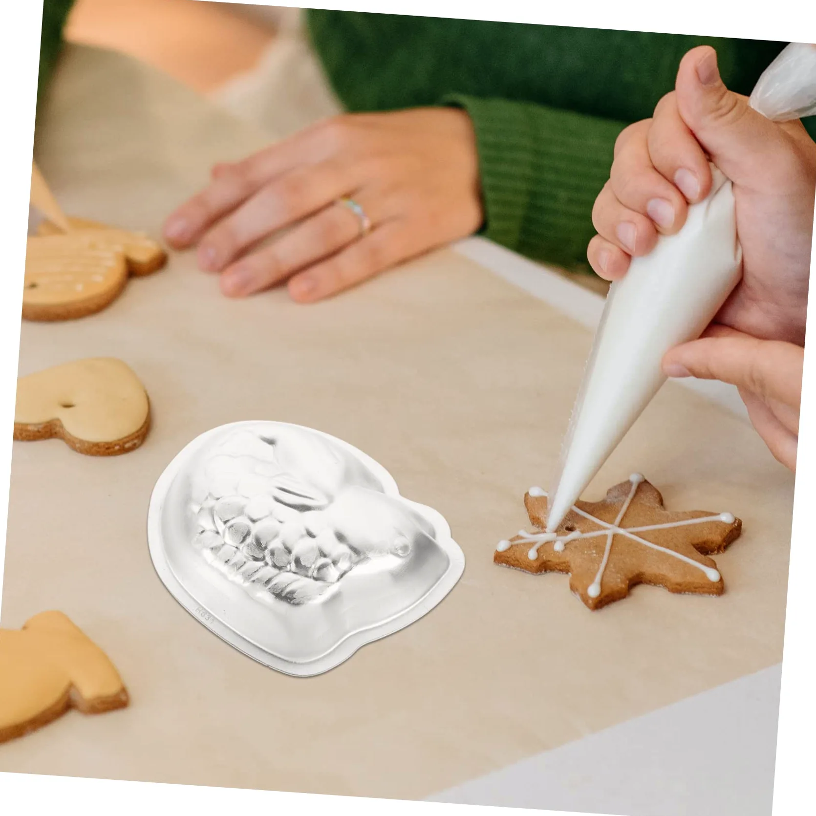 Amosfun 10 Piezas Molde De Pastel De Arroz Sartenes Para Tarta Molde Artesanal De Sugarcraft Pasta De Azúcar Horneado De Pescado Horneado De Pasteles Pastelitos Silver Aleación De Aluminio