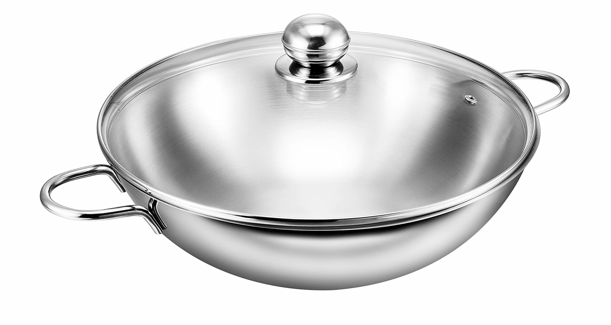 Kopf 125419 Wok Josie, Ø 32 cm, acero inoxidable, incl. tapa de cristal