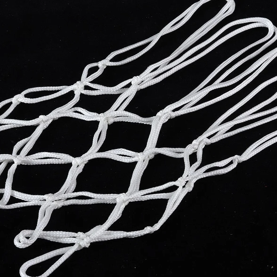 Red de baloncesto de repuesto 35 cm, luz nocturna portátil luminosa, 8 bucles, color blanco