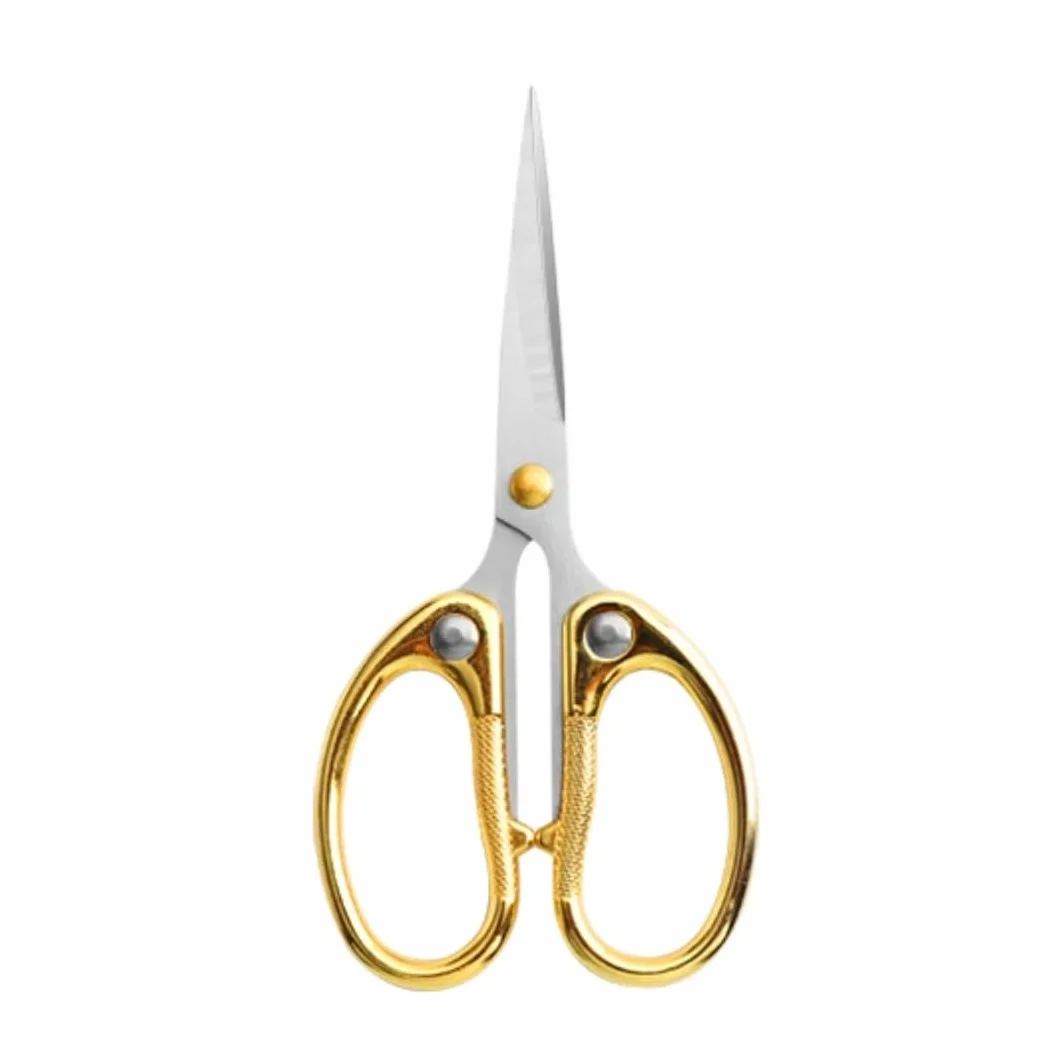 Tijeras de bordado de acero inoxidable de 4.5 pulgadas con punta curvada para coser, tijeras pequeñas afiladas para manualidades, manualidades, herramientas de costura y uso diario, color dorado