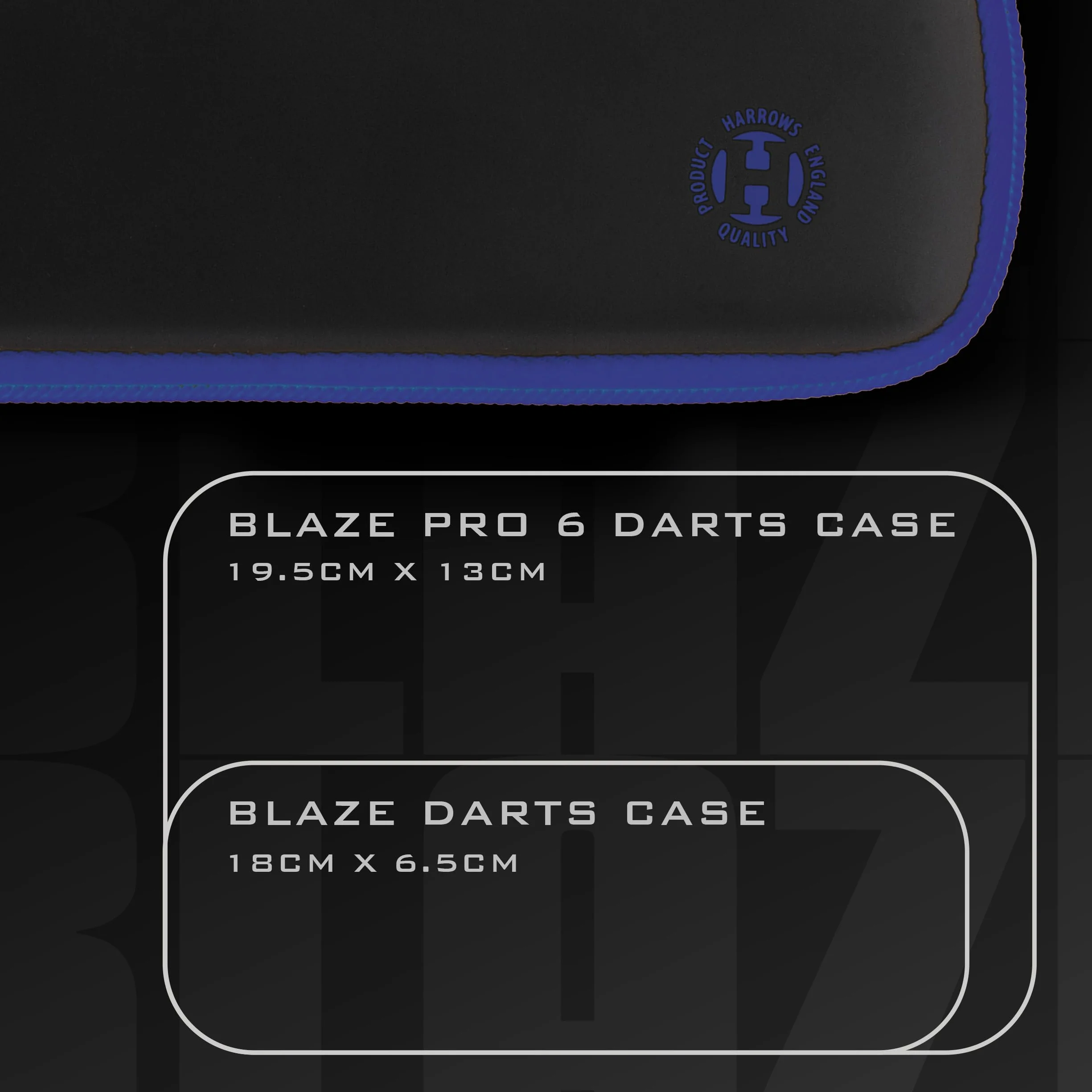 Harrows Blaze - Funda para dardos resistente y duradera de color azul - Puede contener dardos completamente montados