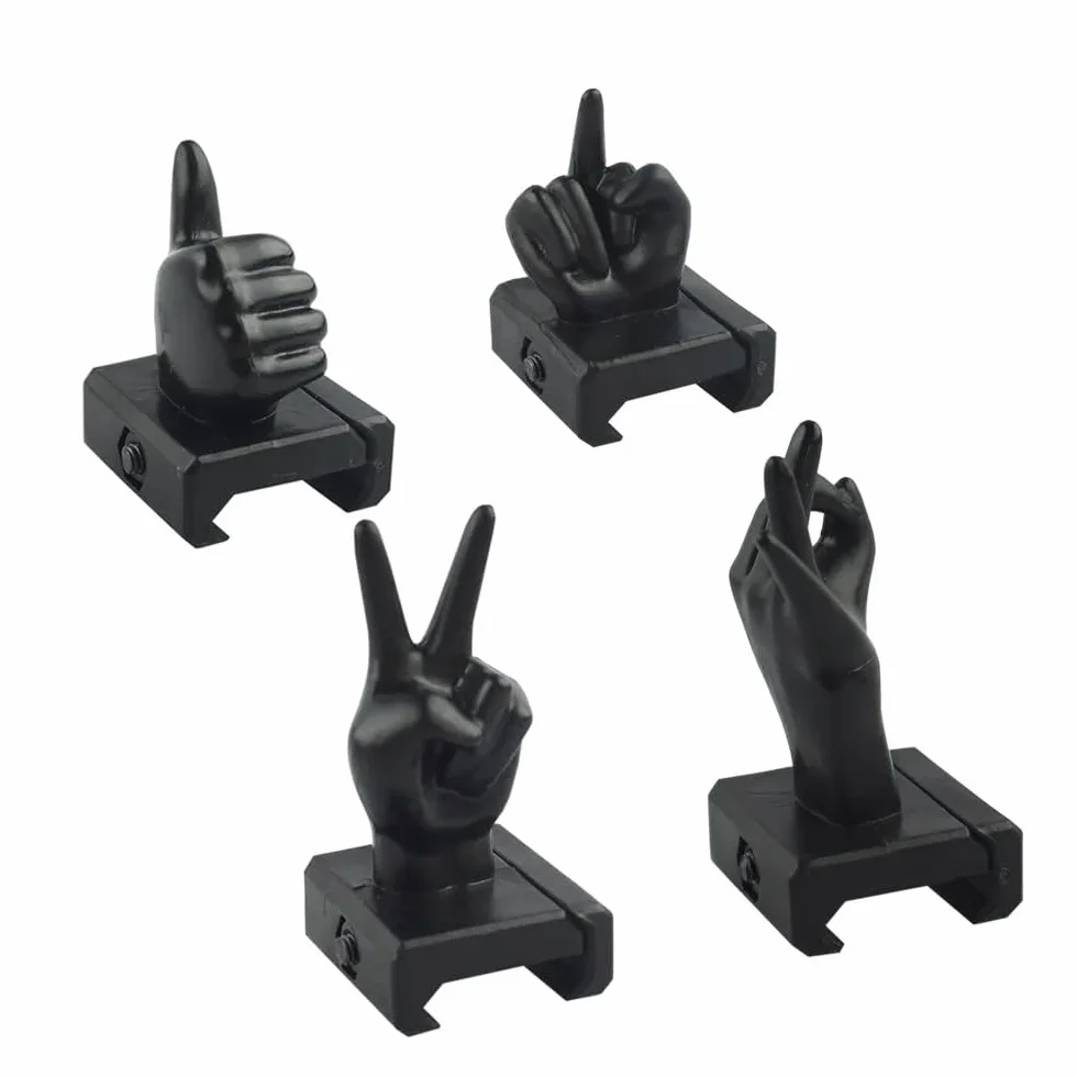 ACEXIER Mira de Pulgar 4 Piezas para Rail de 20mm Montura para Visor de Caza