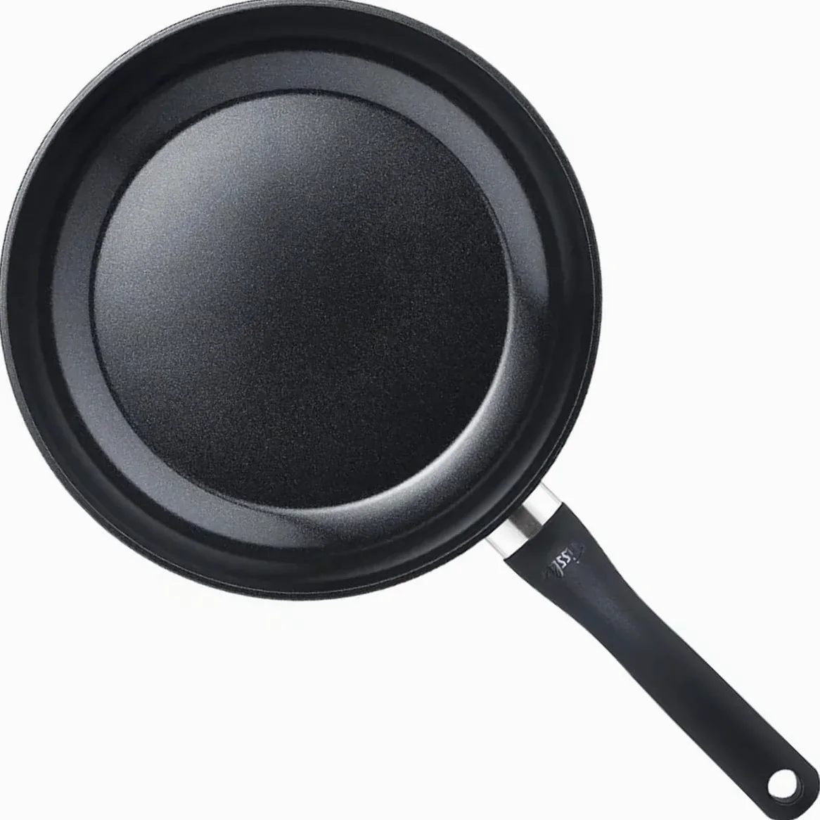 Fissler Essential Black - Sartén con revestimiento de aluminio (26 cm, revestimiento de cerámica, sin PFAS/PTFE, inducción), color negro