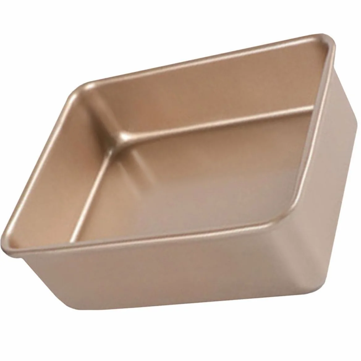 VANZACK Molde Cuadrado Fácil Desmolde para Pasteles de Acero Inoxidable Dorado Antiadherente y Multiuso Adecuado para Pizza y Snacks en Cocina