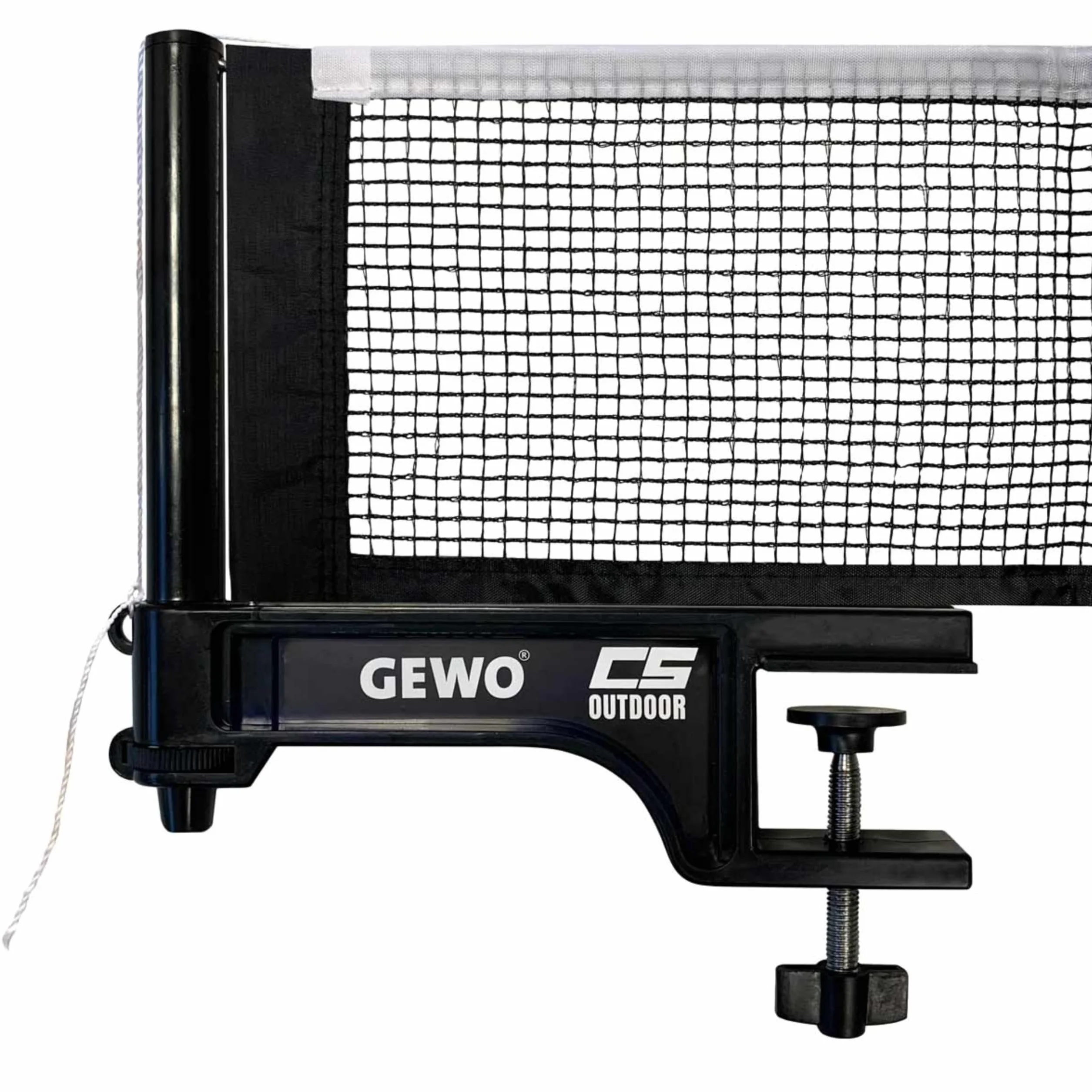 GEWO CS Outdoor Red de Ping Pong para Exteriores, Resistente a la Intemperie, Soportes de Red, Tornillo de Ajuste de Altura
