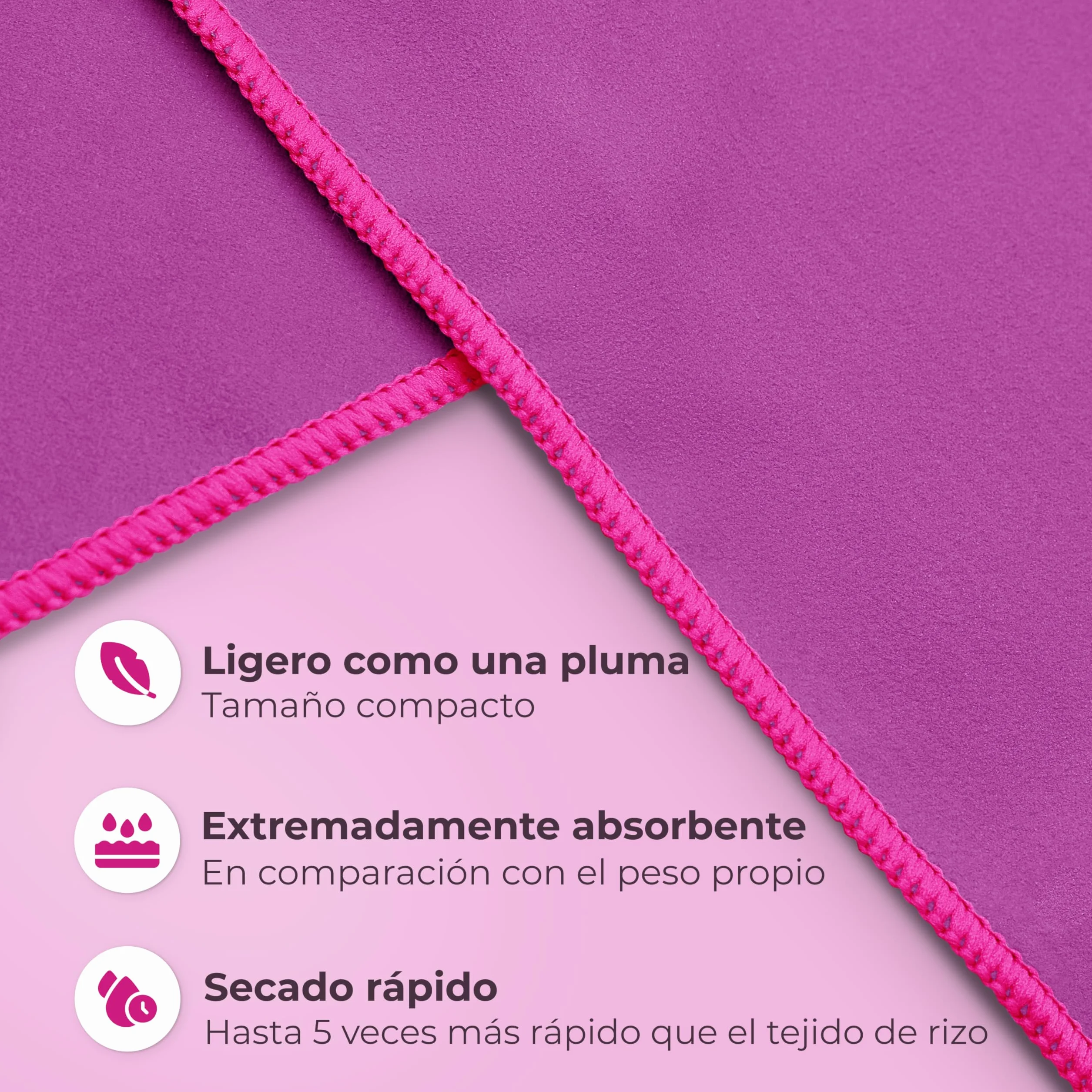NirvanaShape Toalla de Microfibra 60 x 40 cm, Toalla de Viaje Ligera y compacta para Viajes, Vacaciones, Fitness