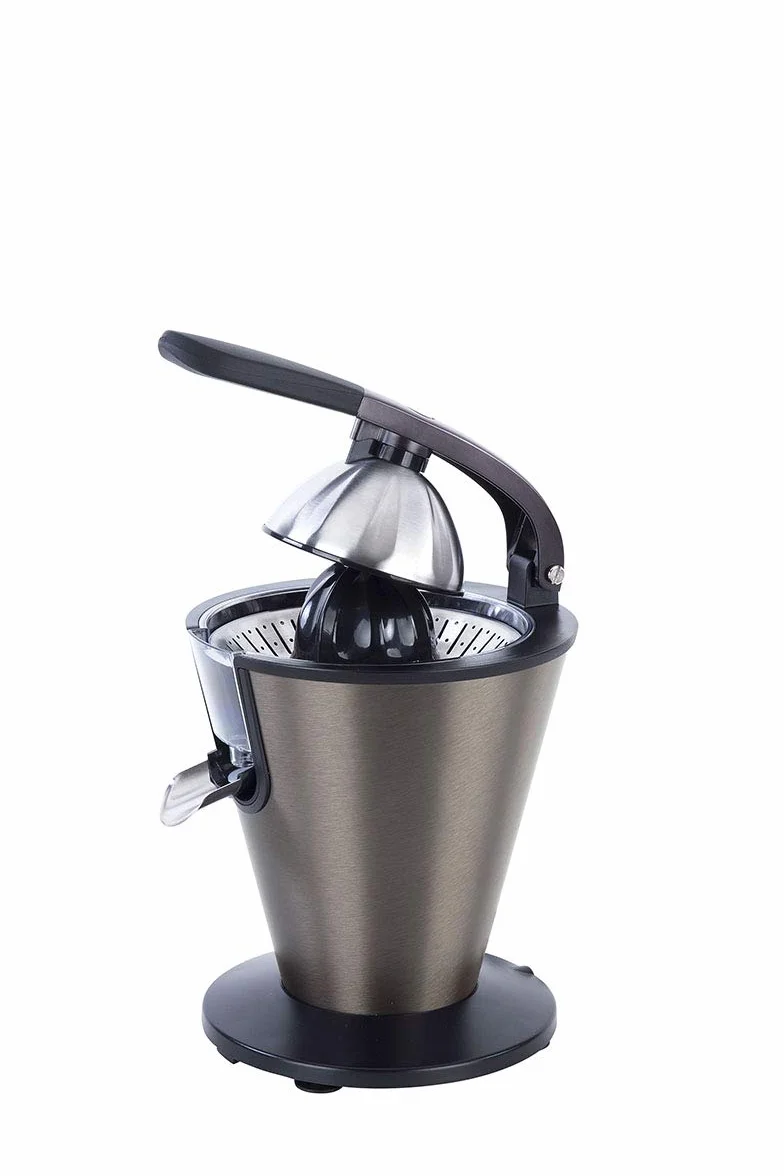 Jata EX1057 - Exprimidor eléctrico de brazo de acero inoxidable. Filtro regulador de pulpa. Extracción continua. Sistema antigoteo. Desmontable. Fácil limpieza. 300 W de potencia. Silencioso.