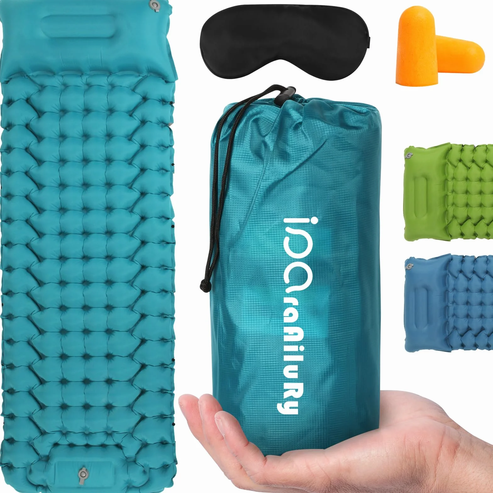 Esterilla Camping Autoinflable Ultraligero Colchoneta con Bomba de Pie Portátil Hinchable para Viajes Exteriores