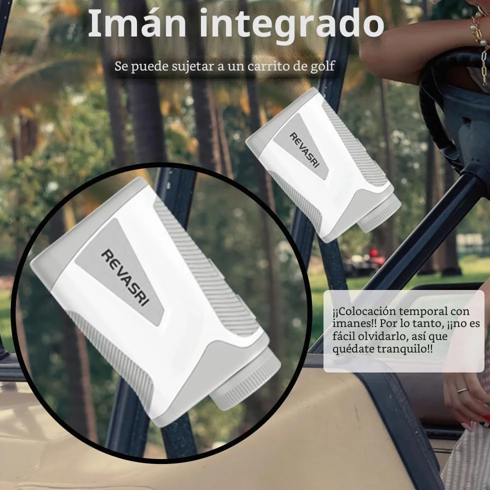 REVASRI Telémetro de golf, 1000 m, ±0,5 m, precisión bloqueo pulso, inclinación encendido apagado, 6 aumentos, IP54, USB