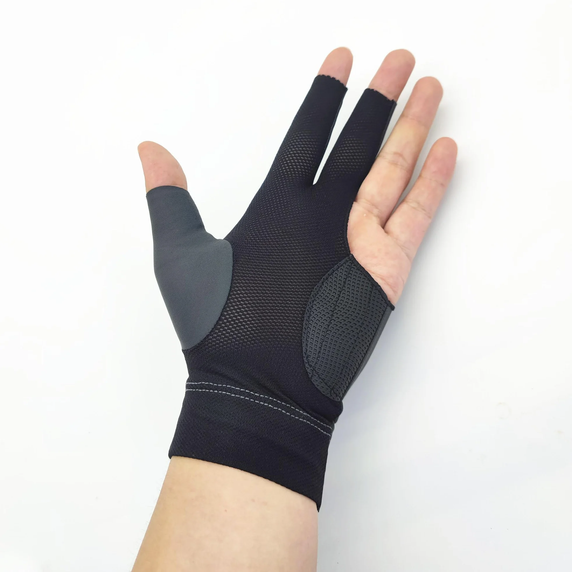 2 Pcs Guantes de Billar con 3 Dedos Billar Guante de Licra Billar de 3 Dedos Guantes Taco Guantes de Billar Mano Puente Izquierda Guantes Taco para Mujeres y Hombres