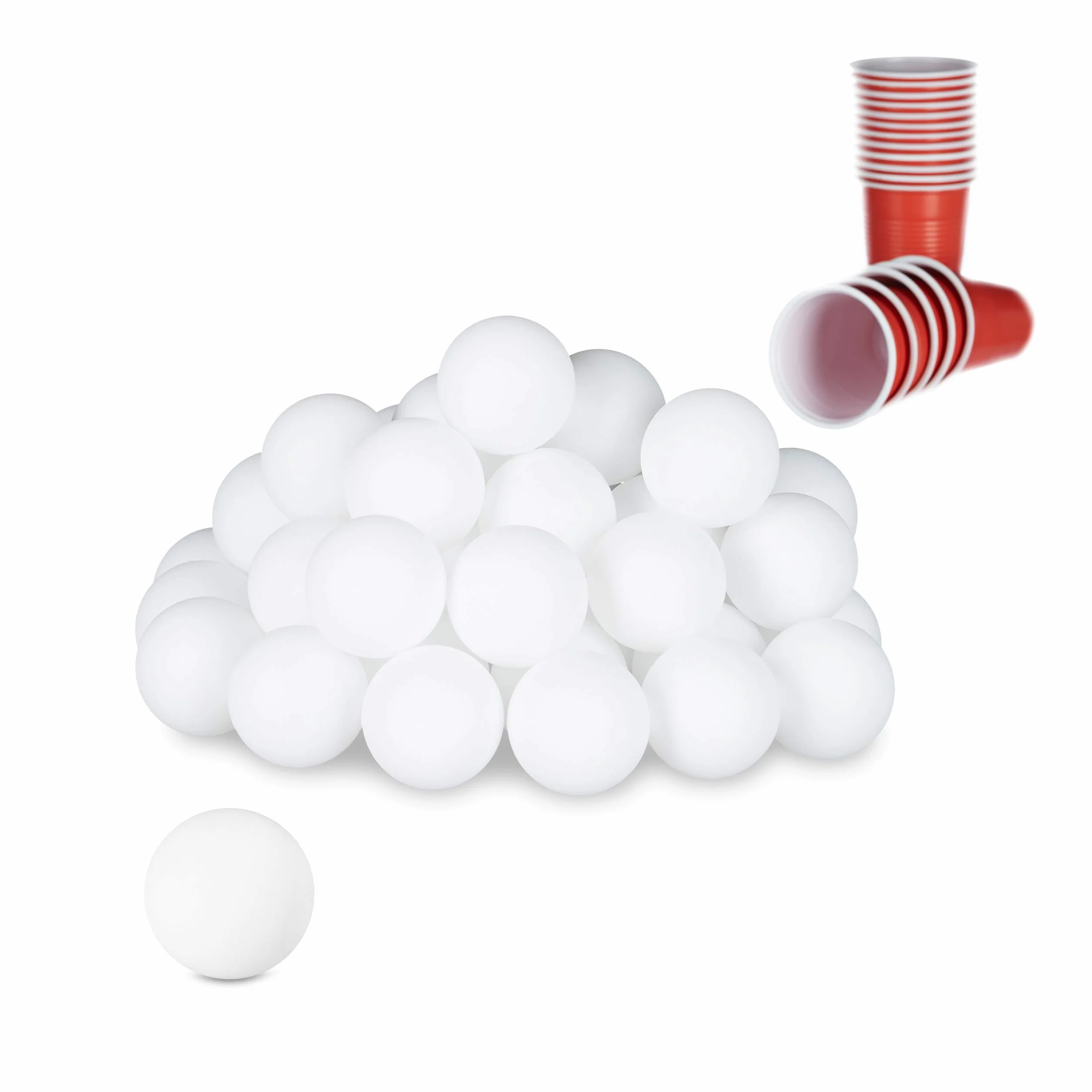 Relaxdays Juego de 96 Pelotas de Ping Pong 38 mm Blanco sin Costuras