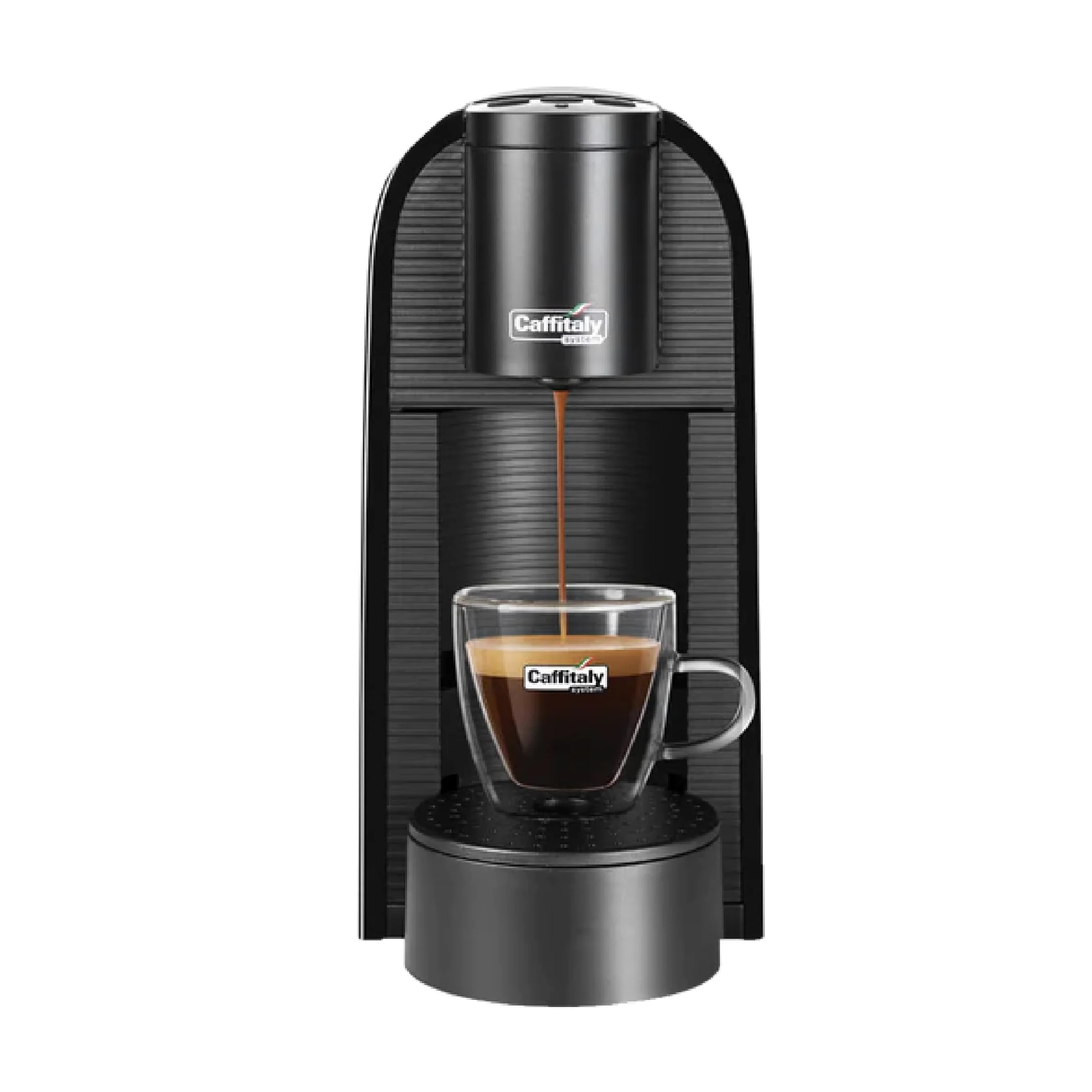 Caffitaly S36 Volta Cafetera de Cápsulas, compacta, rápida y silenciosa, encendido rápido, apagado automático, 3 Botones programables paras la dosificación. (Negra)