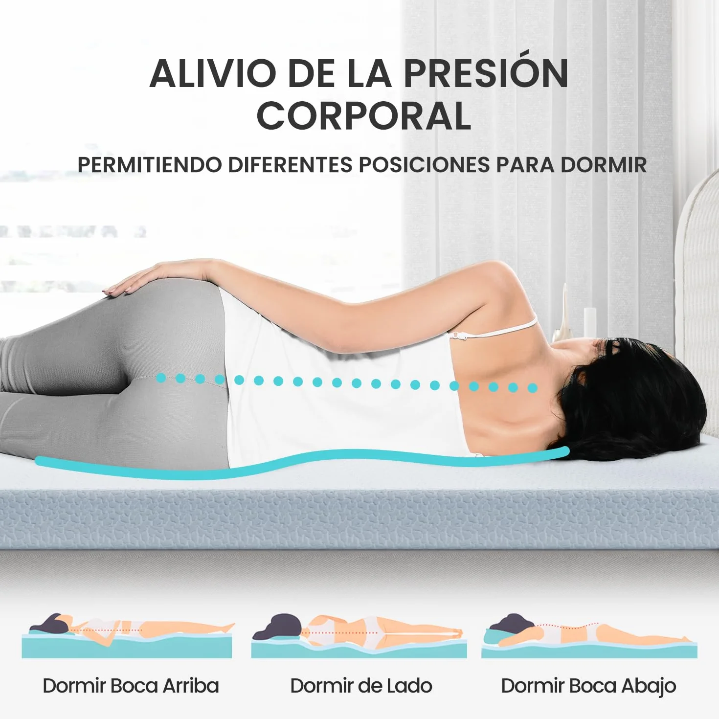BedStory 6CM Topper 135x190, Topper Viscoelastico para Colchón con Infusión Gel Refrescante, Cubrecolchón de Espuma con Memoria, Sobrecolchón Extraíble y Lavable
