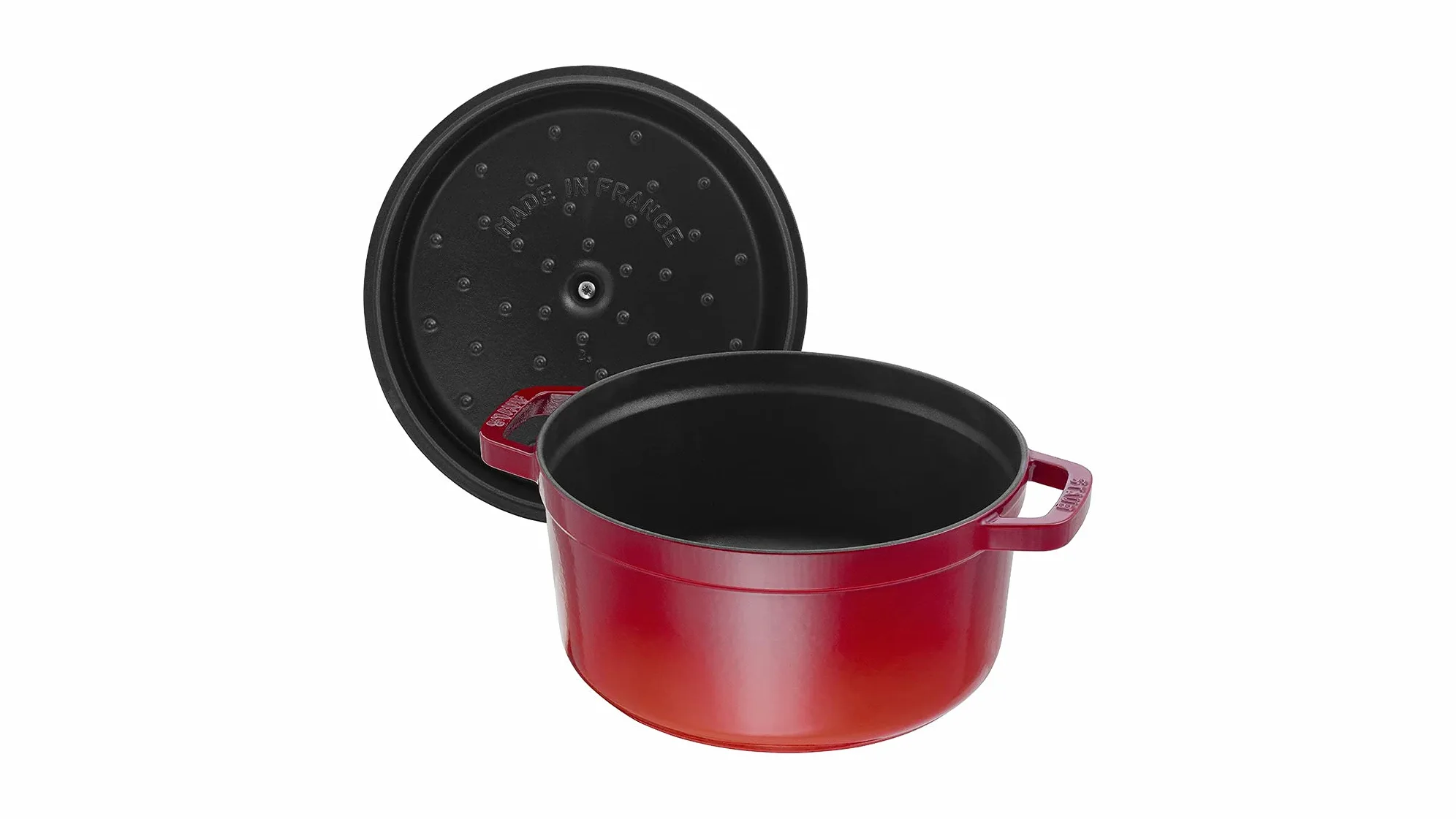 STAUB Cacerola/Cocotte de Hierro Fundido, 18 cm de Diámetro, 1,7 L, Rojo Cereza