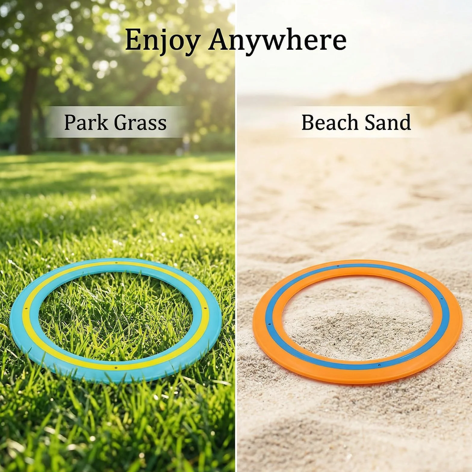 JIAC 4 Piezas Frisbee Ultimate Anillos de Lanzamiento Discos Voladores 25CM para Adultos y Perros