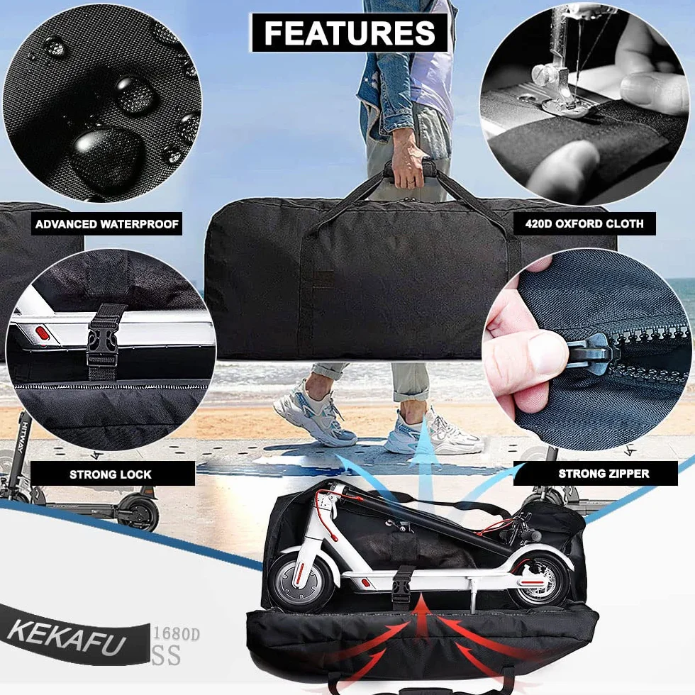 Bolsa Patinete Electrico 1680D Oxford M365 Mijo Xiaomi Pro 2 Anti-UV Anti-Desgarro