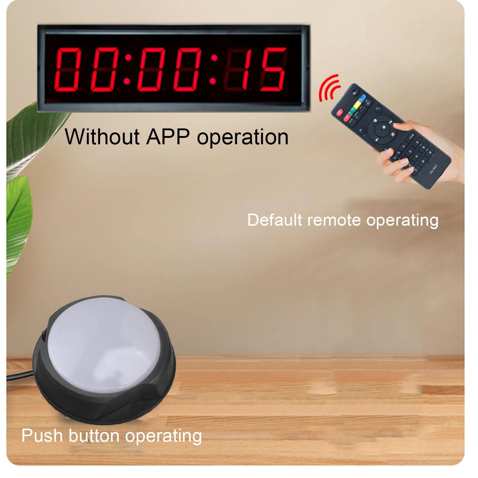 Temporizador de Gimnasio para Eventos de, 1,5 Pulgadas, 6 Dígitos, LED, Temporizador para Entrevistas, Exámenes, Estable y Preciso con Marco Aluminio Patentado, Pantalla Roja