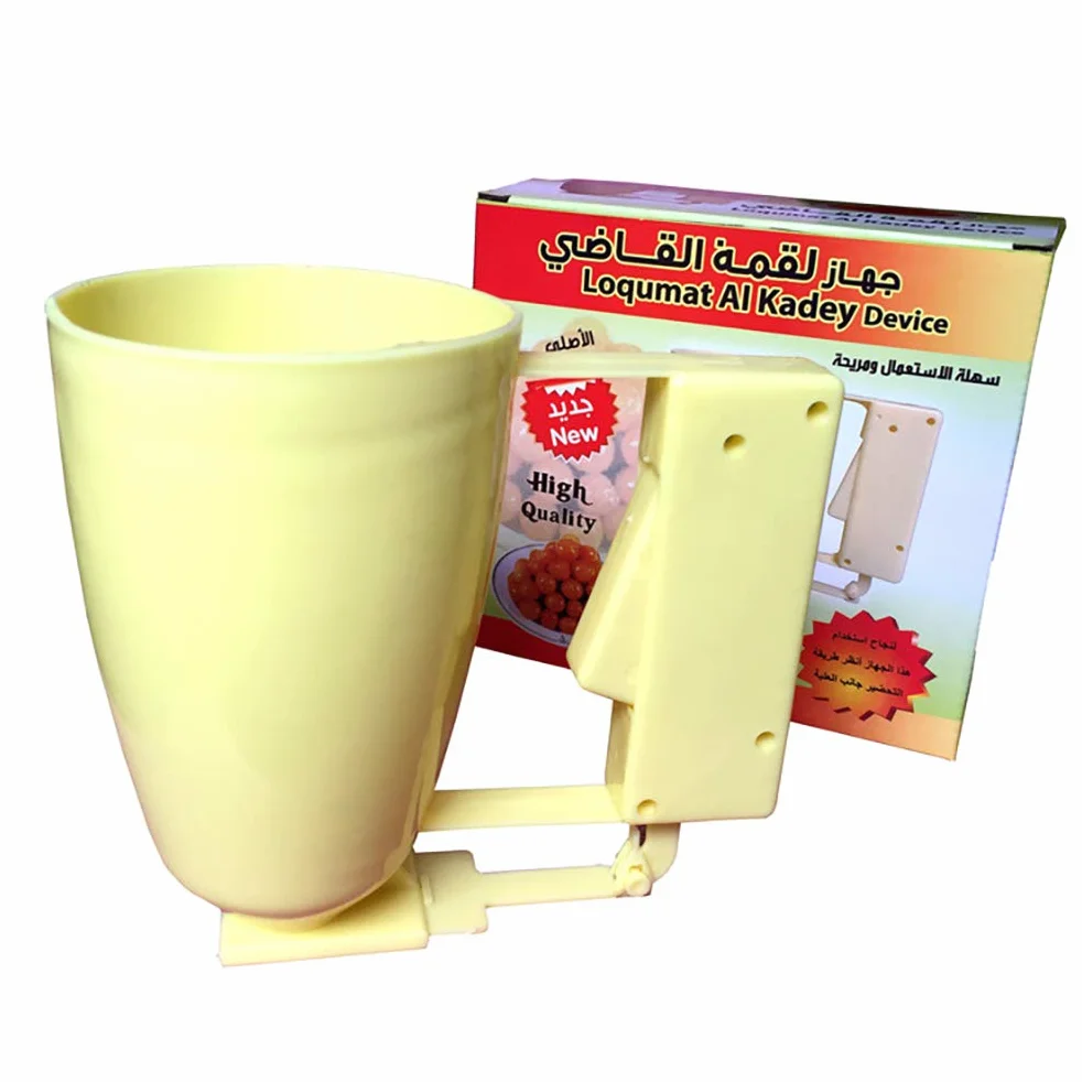 Máquina para Hacer Donas de Plástico, Herramienta Manual para Hacer Donas para Hornear Fácil y Divertido, Hacer Deliciosas Golosinas con Niños de 3,5 Pulgadas de Diámetro (Amarillo claro)