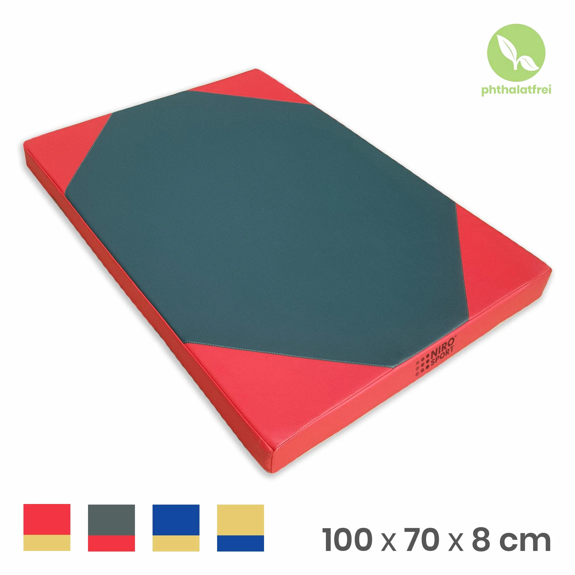NIROSPORT colchoneta deportiva 100x70x8cm alfombrilla de gimnasia