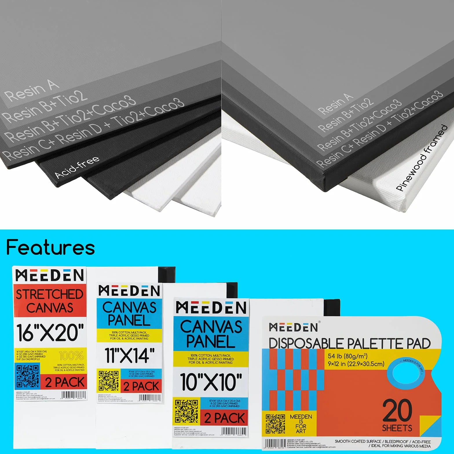 MEEDEN 149pcs conjunto de pintura de caballete francés, conjunto de pintura integrado, conjunto de pintura de acuarela de aceite acrílico y pincel, suministros de pintura de arte para adultos