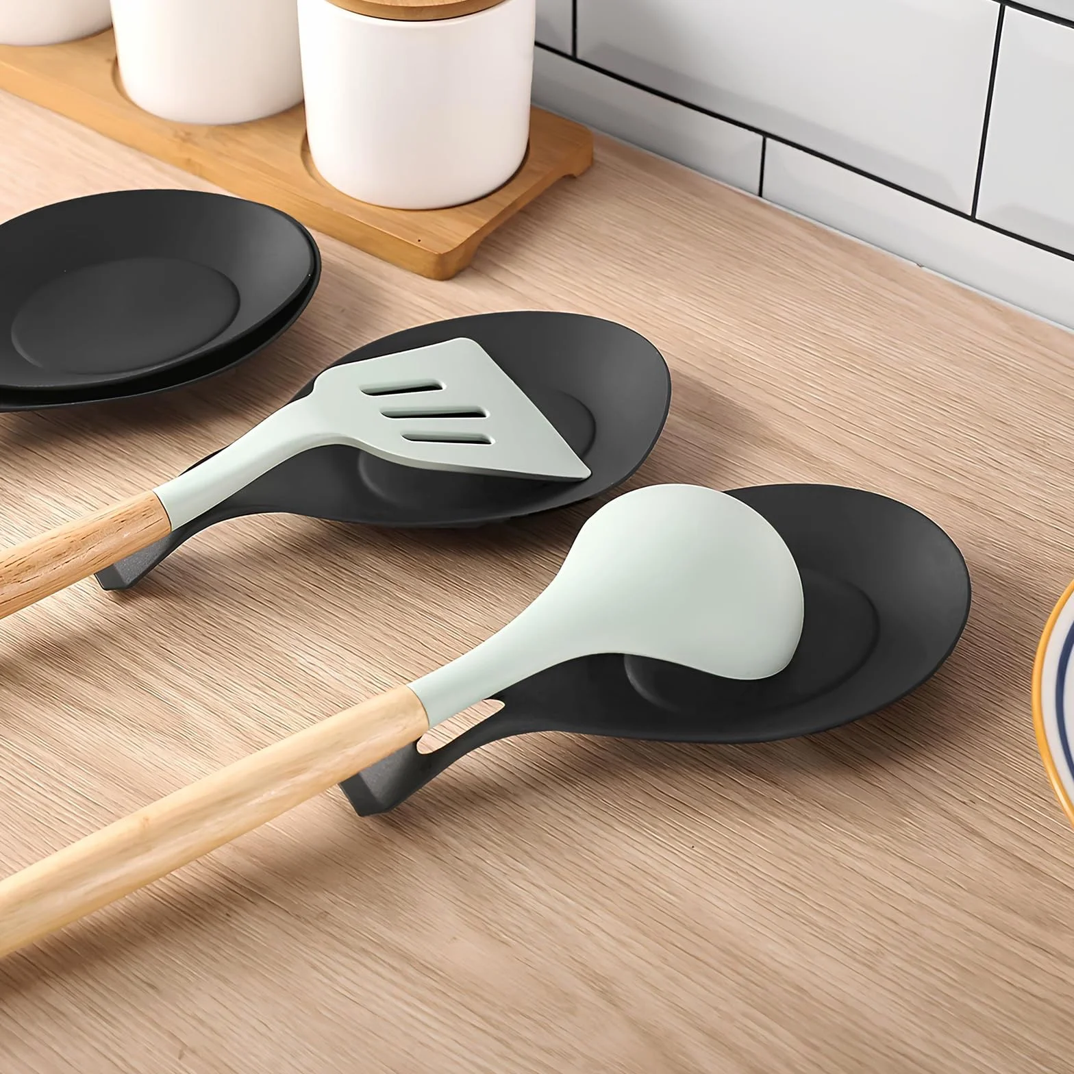 Reposacucharas de silicona, 3 unidades, reposa cucharas de cocina, soporte para cuchara de silicona, soporte para utensilios de cocina, reposacucharas, para cocina, casa, comedor