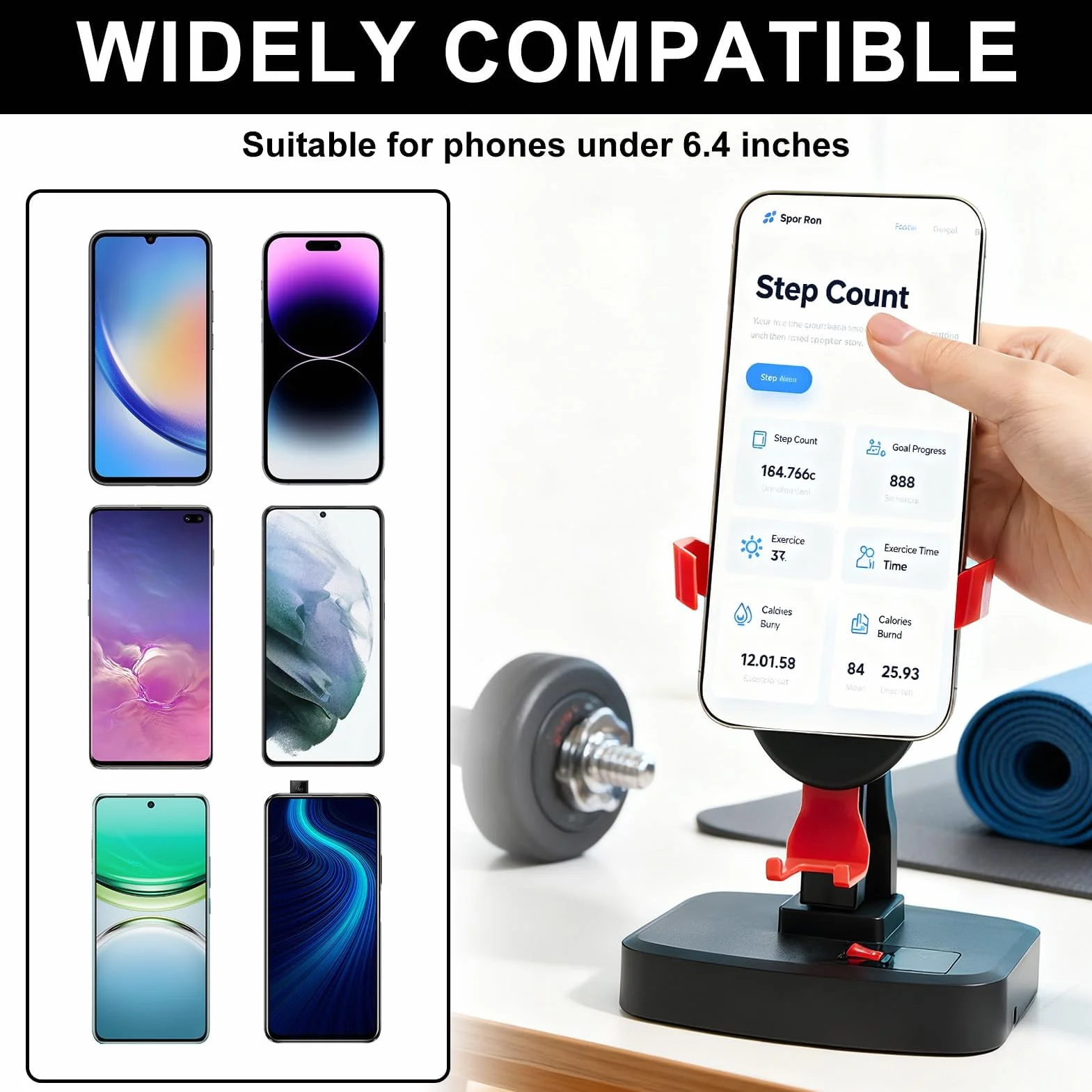 Podómetro Teléfono Móvil Agitador Automático para WeWard/Go Plus Accesorios Columpio
