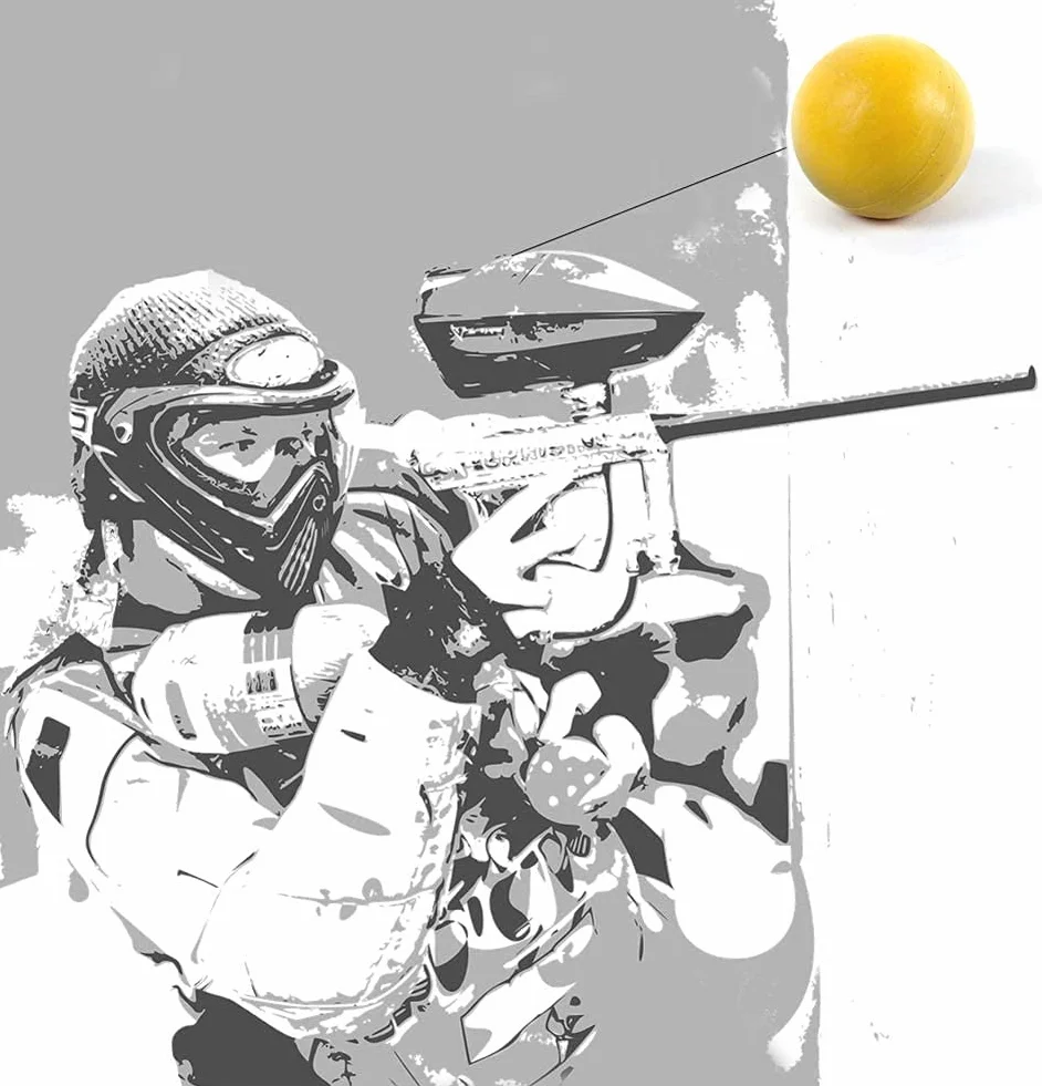 Pelota de Goma Paintball Calibre .68 Reutilizables 120 PCS 3 Colores