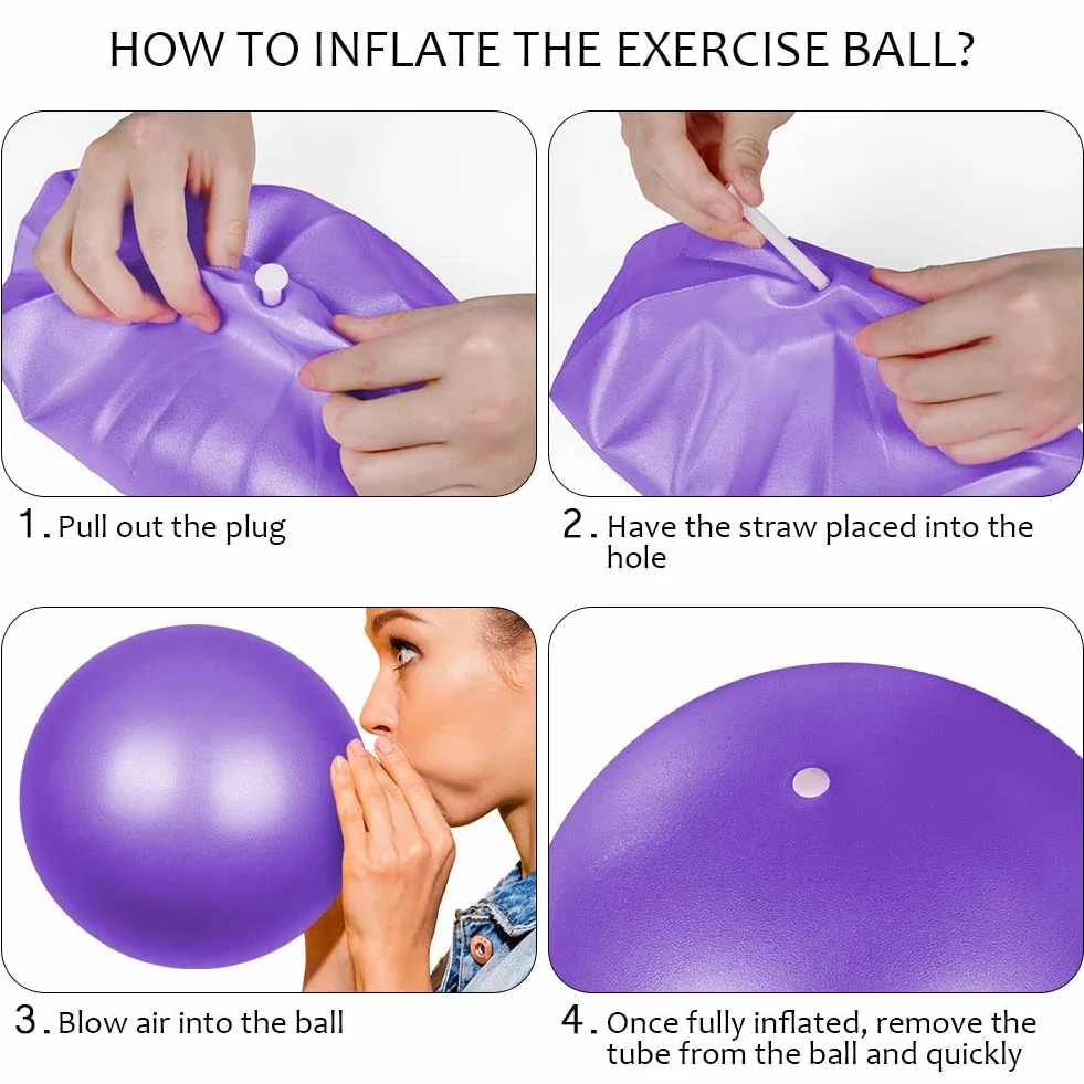 Flintronic Mini Pelota de Yoga 25 cm 9,4 Pulgadas Fitball Fitness Pilates