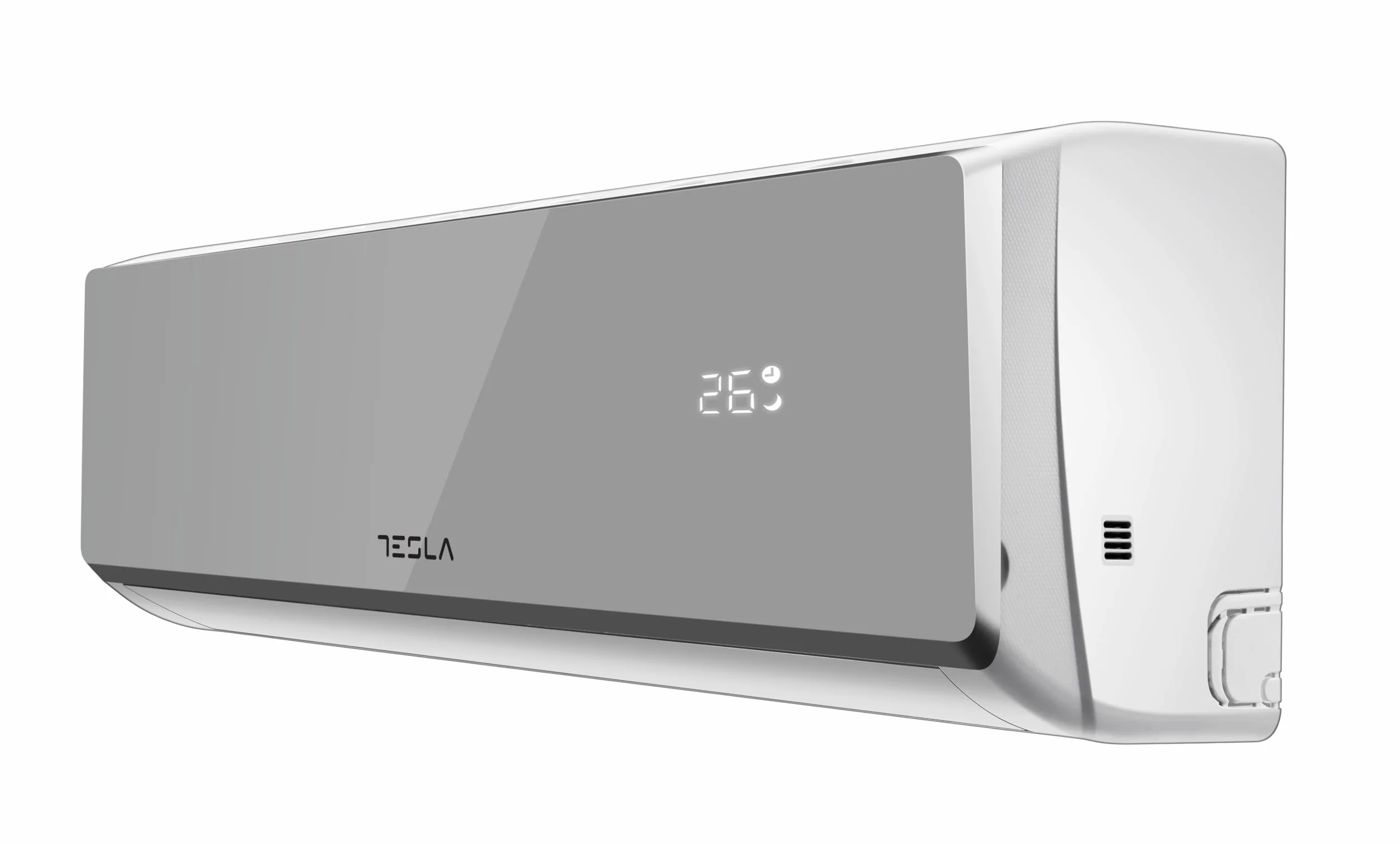 Tesla Aire Acondicionado Inverter Split 3.000 Frigorías [Hasta 30m2] (12.000 BTU) - Wi-Fi, Bomba de Calor, A++/A+++ Energético, Ultra Silencioso, Gas R32 (Gris)