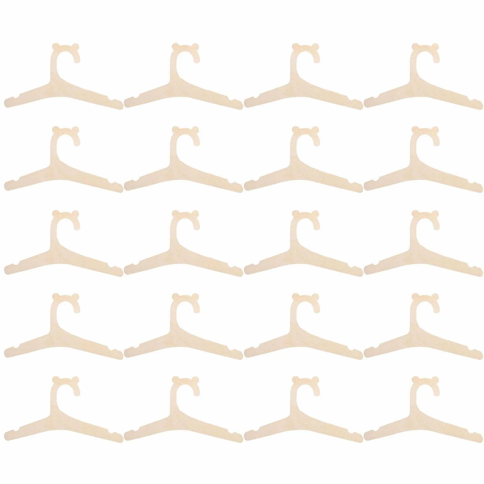Perchas Bebe Madera 20 Piezas Perchas Infantiles Forma Oso 12,1 x 22,8 cm