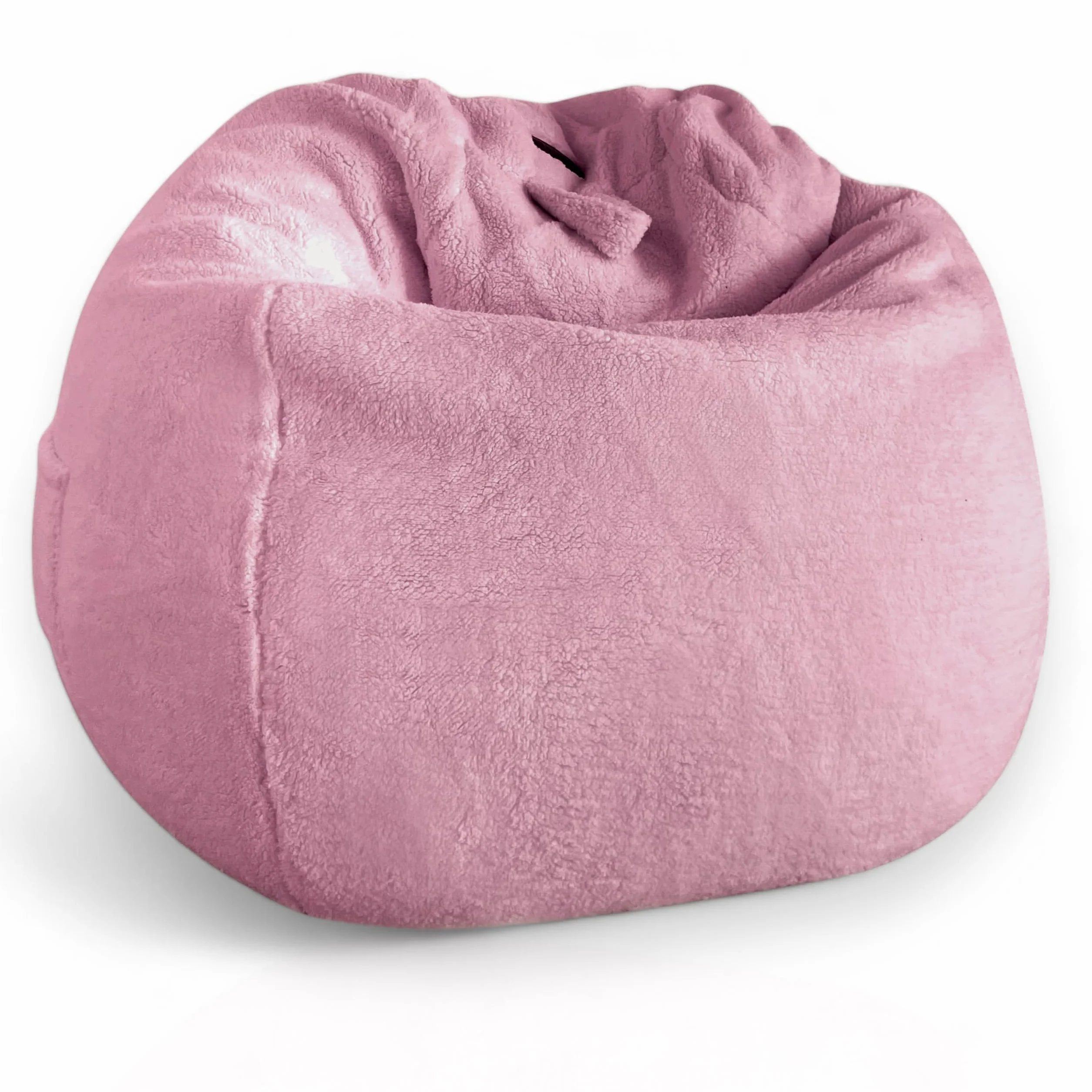 Aiire Puff Salon Moderno XXL - Puf con Relleno Incluido para Decoracion Habitacion Juvenil - Bean Bag Chair Infantil Gigante - Puffs Infantiles Grandes - Borreguito Rosado [100x75]