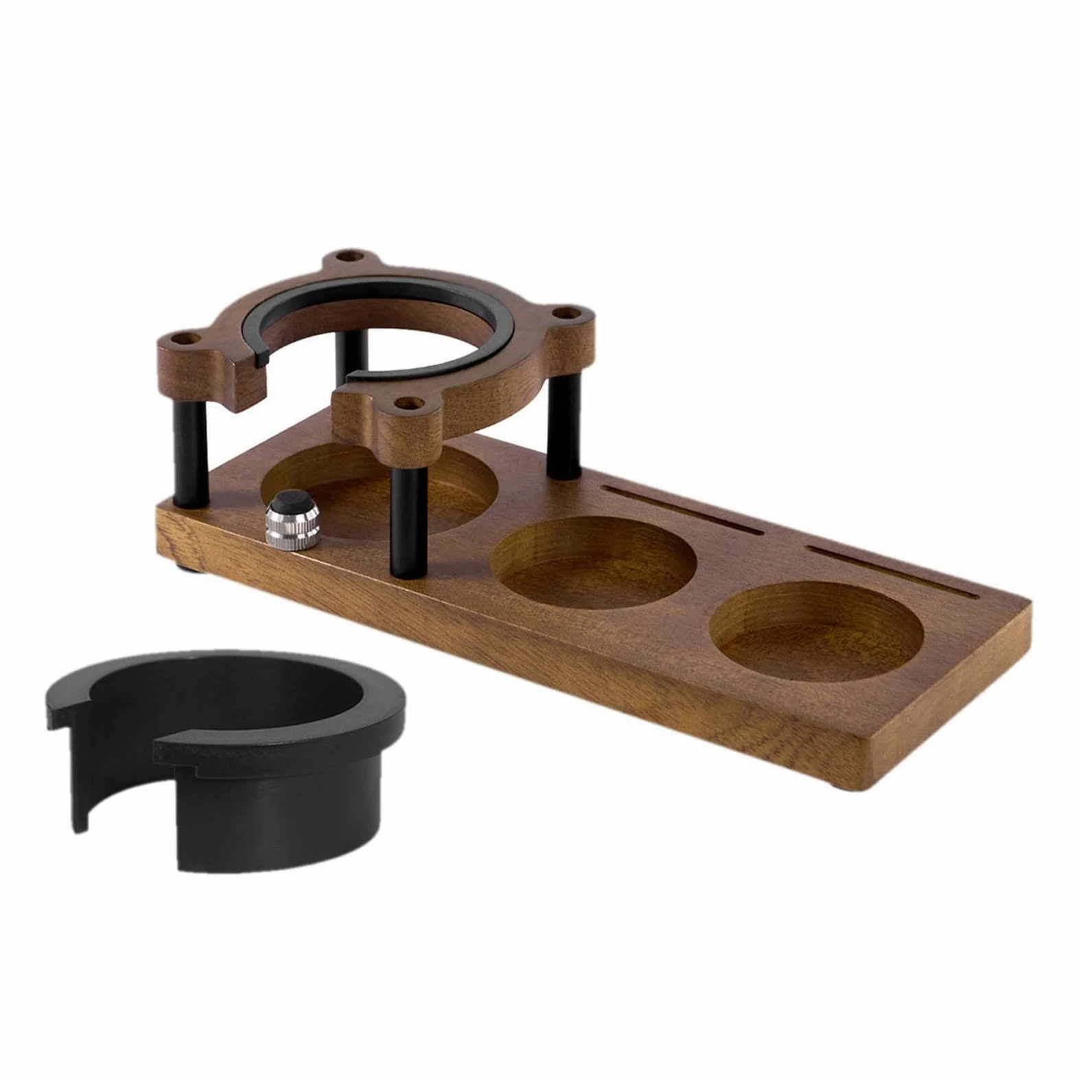 Estación de prensado de café, organizador de café, base de Para madera duradera para prensado de, barra de cocina, soporte ajustable para, Color de registro, rectángulo