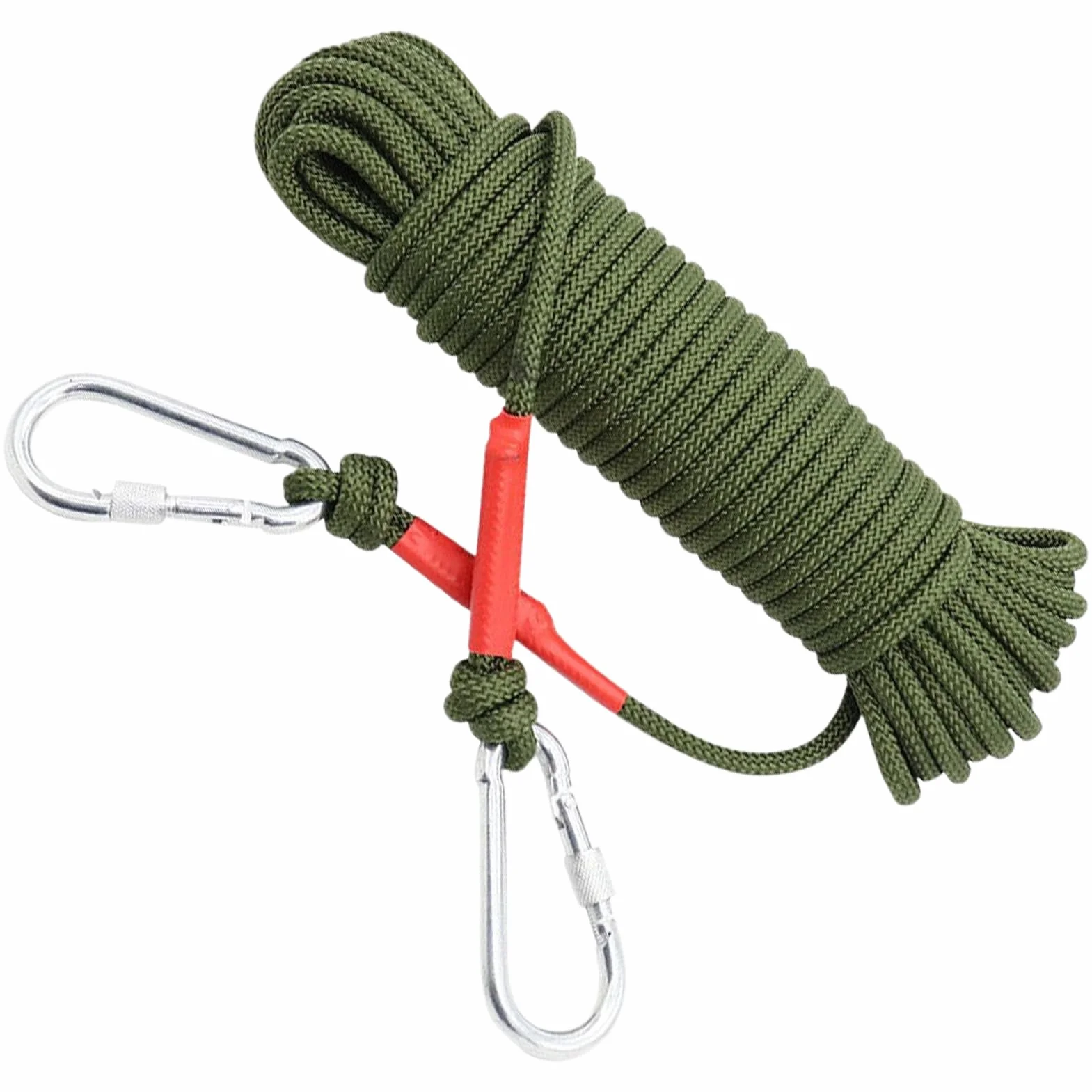 Cuerda De Escalada Estática 5 Metros Nylon para Seguridad Y Rescate Equipo De Tracción Exterior