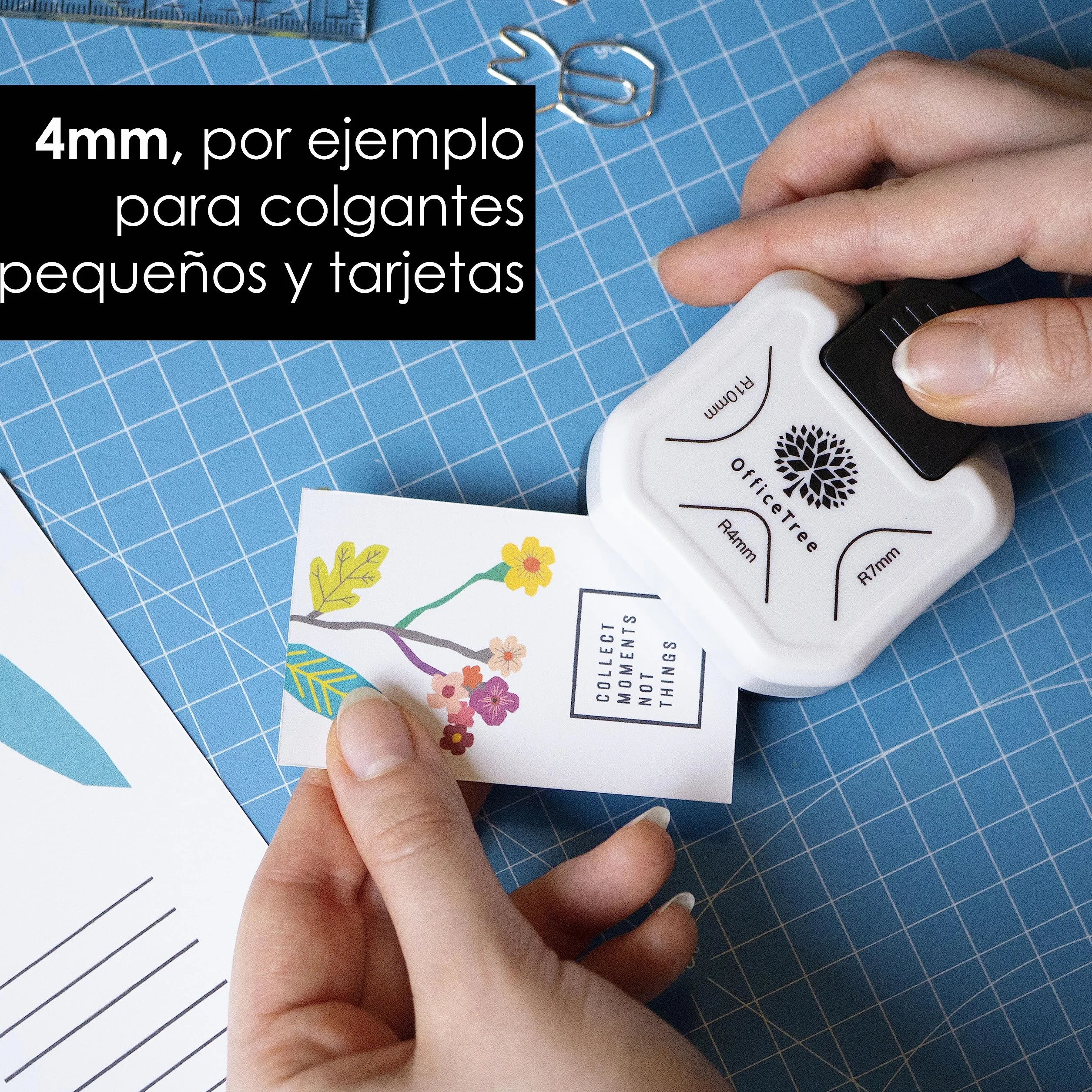 OfficeTree Perforadora redondeada de esquinas 3 en 1 para papel, perforadora de esquinas de 3 vías, para fotos, redondeador de esquinas para papel sólido, tarjetas de invitación, tarjetas de regalo
