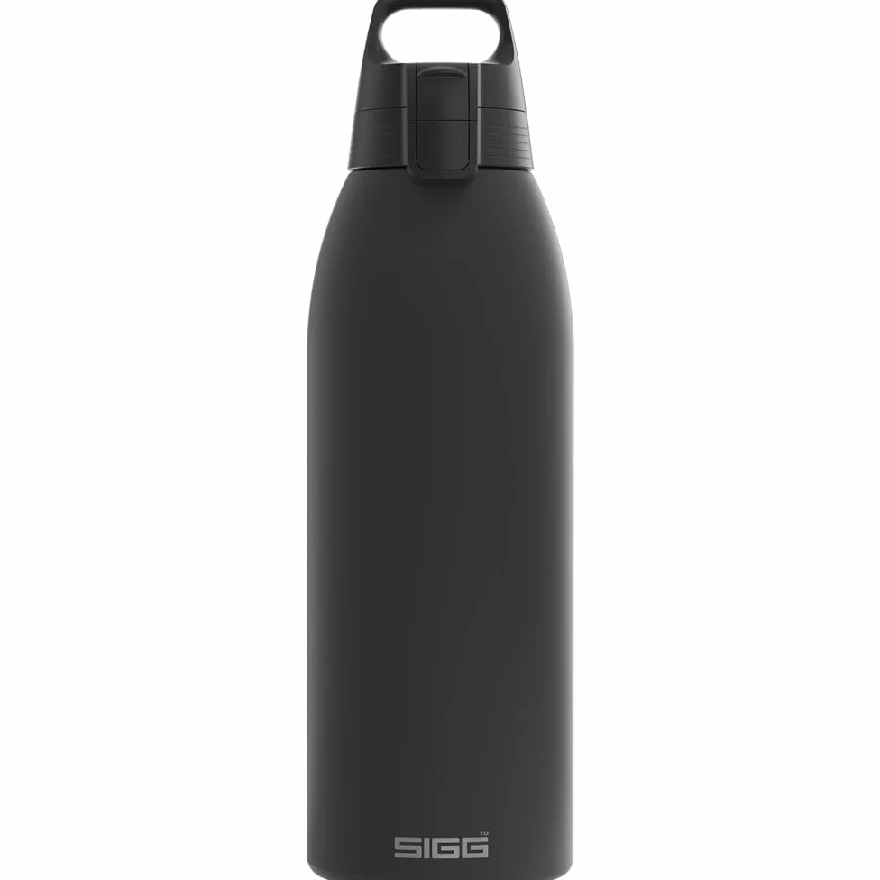 Sigg - Botella de Agua Aislada - Shield Therm Morning Blue - Apta para Bebidas Carbonatadas - A Prueba de Fugas - Apta para Lavavajillas - Libre de BPA - Acero Inoxidable 90% Reciclado - Azul - 1,5L