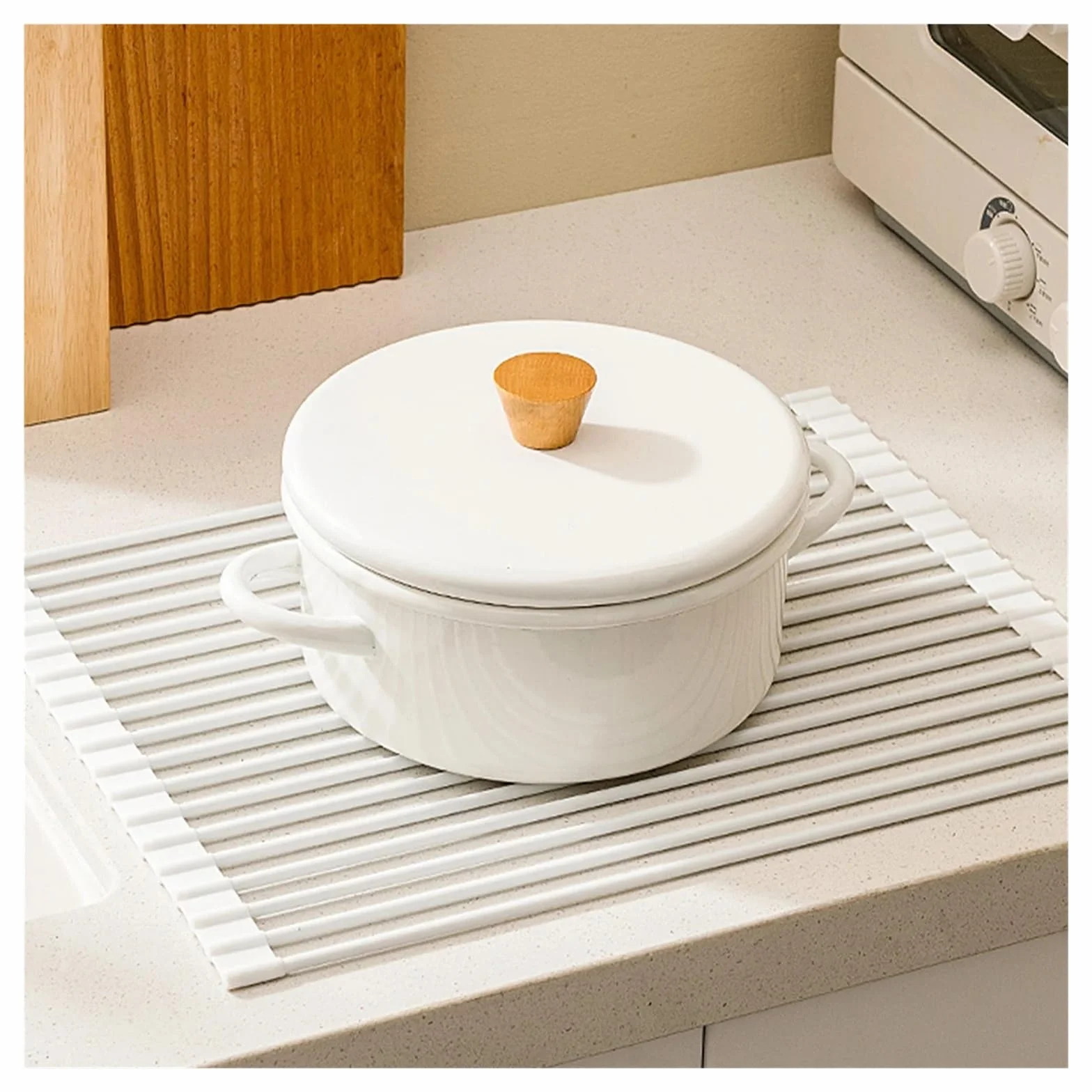 Escurridor De Platos Plegable De Silicona Escurridor de platos plegable for cocina, rejilla de secado enrollable de silicona, escurridor de fregadero que ahorra espacio, escurridor multiusos, herramie