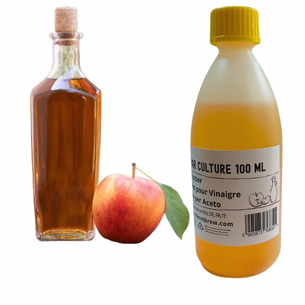 Madre de Vinagre 100 ml | Acetobacter Starter para Fermentación de Vinagre Casero