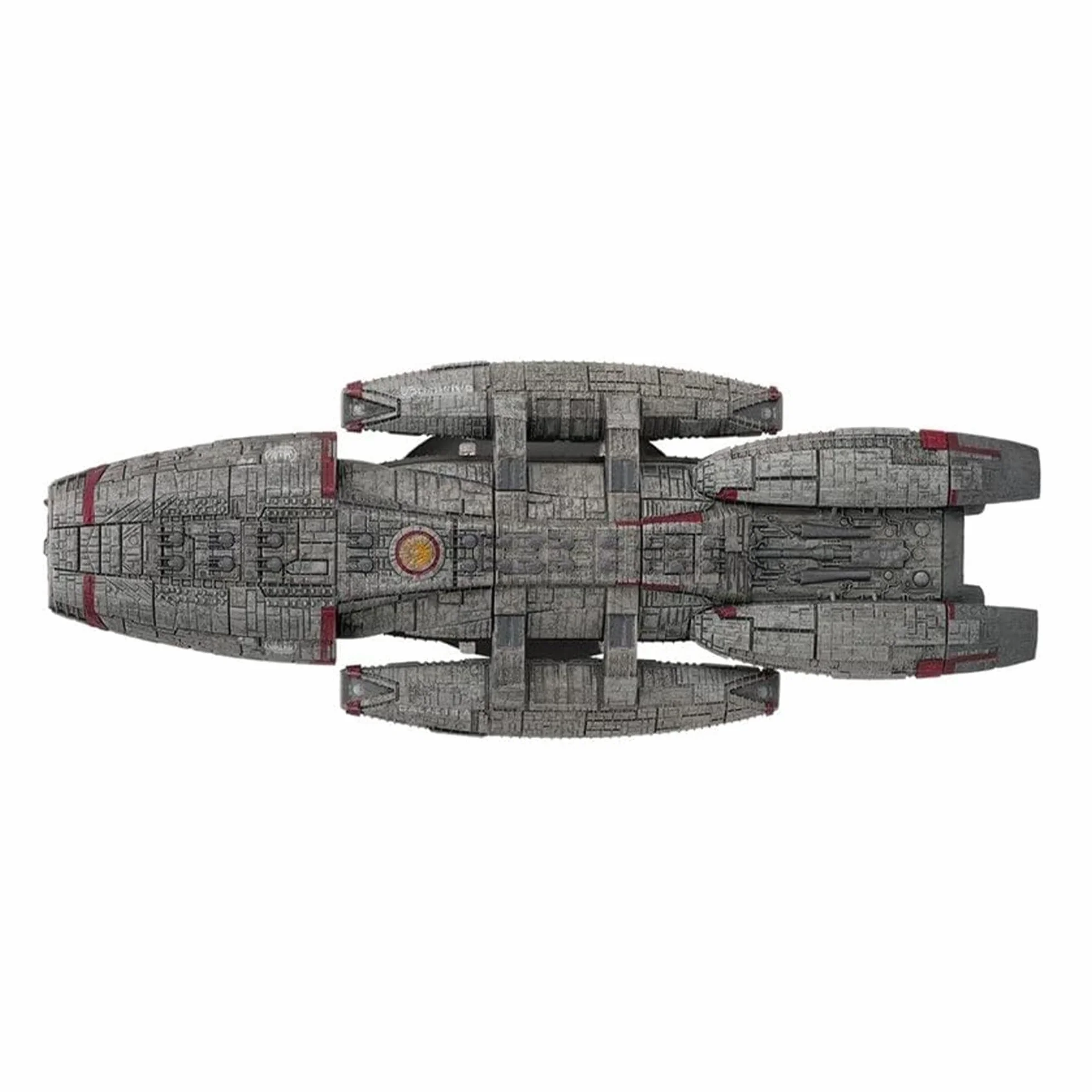 Hero Collector Galactica (Blood & Cromo) | Barco Battlestar Galactica | Réplica de modelo de metal y plástico ABS rojo