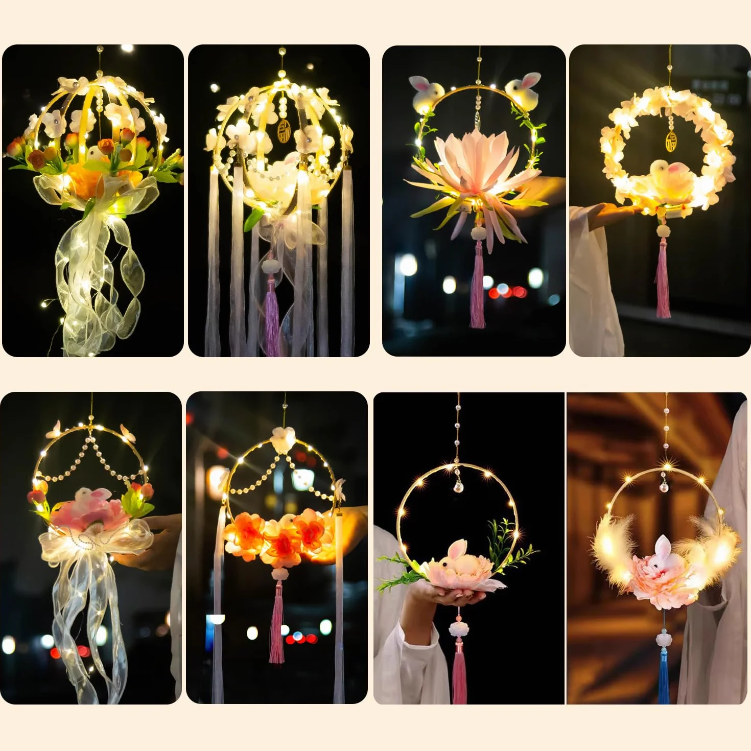 14 Aros de Madera de Bambú, 7 tamaños Anillos de Madera de Bambú, Macramé Aros de Madera para Atrapasueños, Manualidades, Corona de Boda y Manualidades para Colgar en la Pared, 8 10 13 15 17 18 20 cm