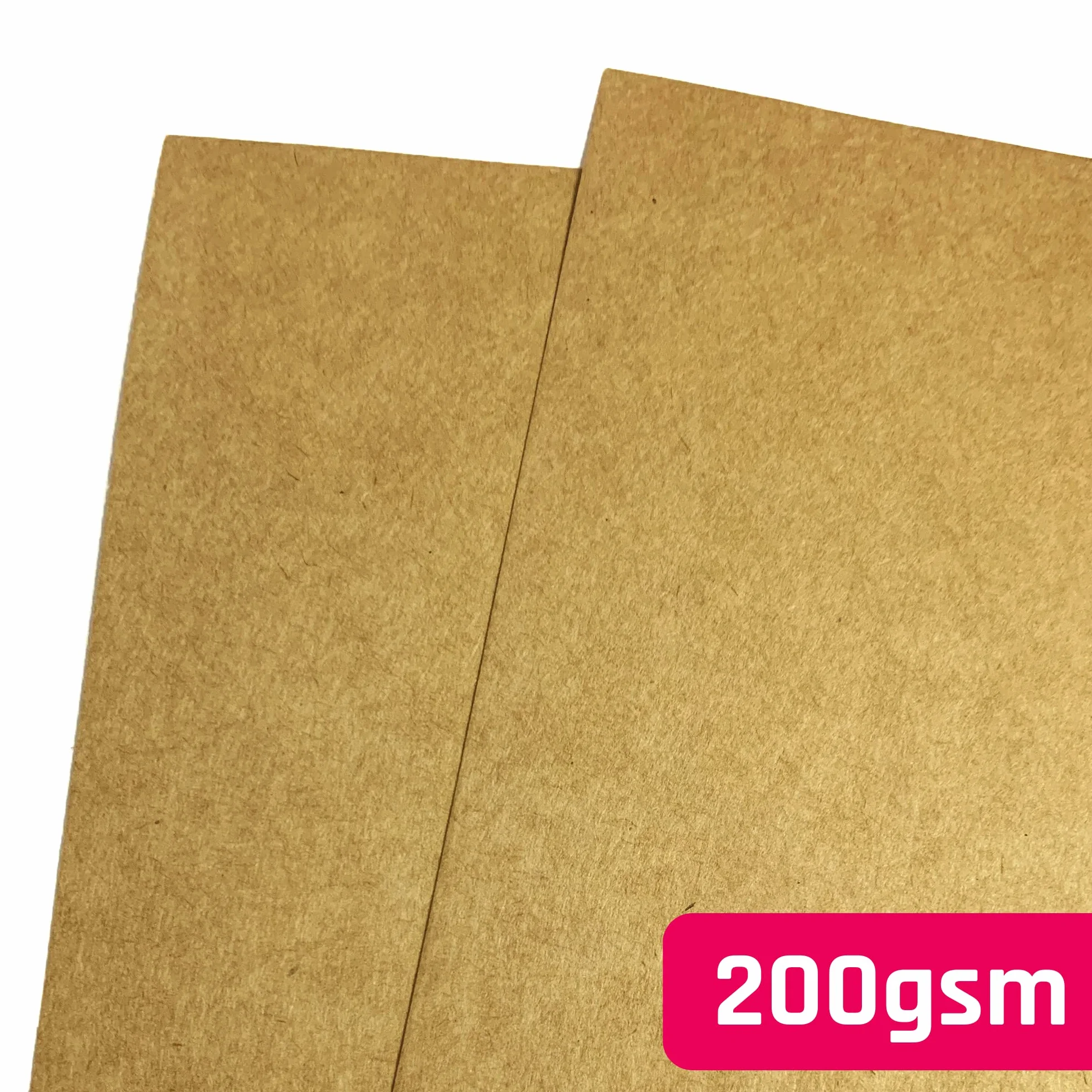 50 hojas, Papel Kraft Cartulina Marrón A4, 200 g/m²